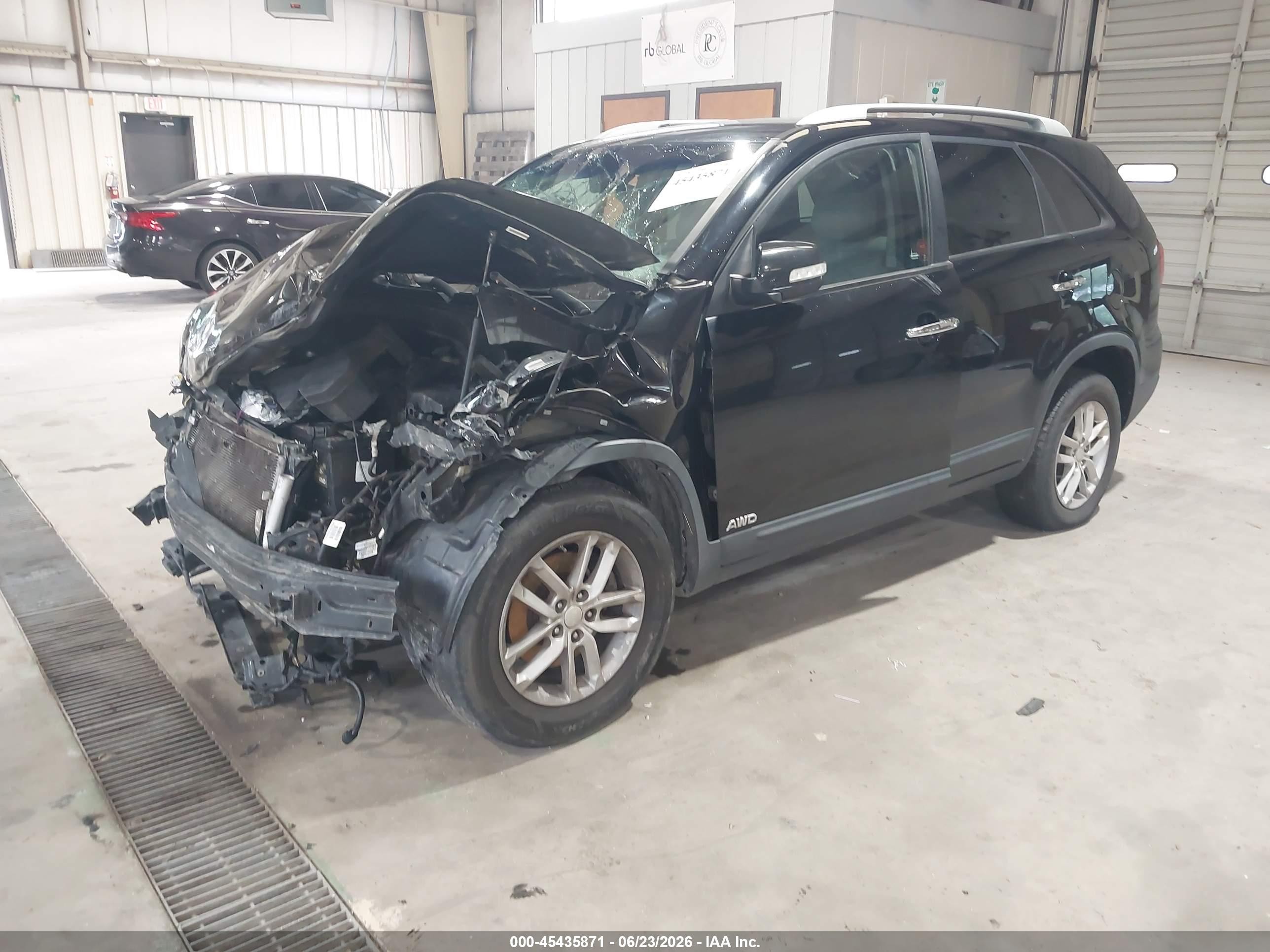 2015 Kia Sorento Lx Black vin: 5XYKTCA69FG633796