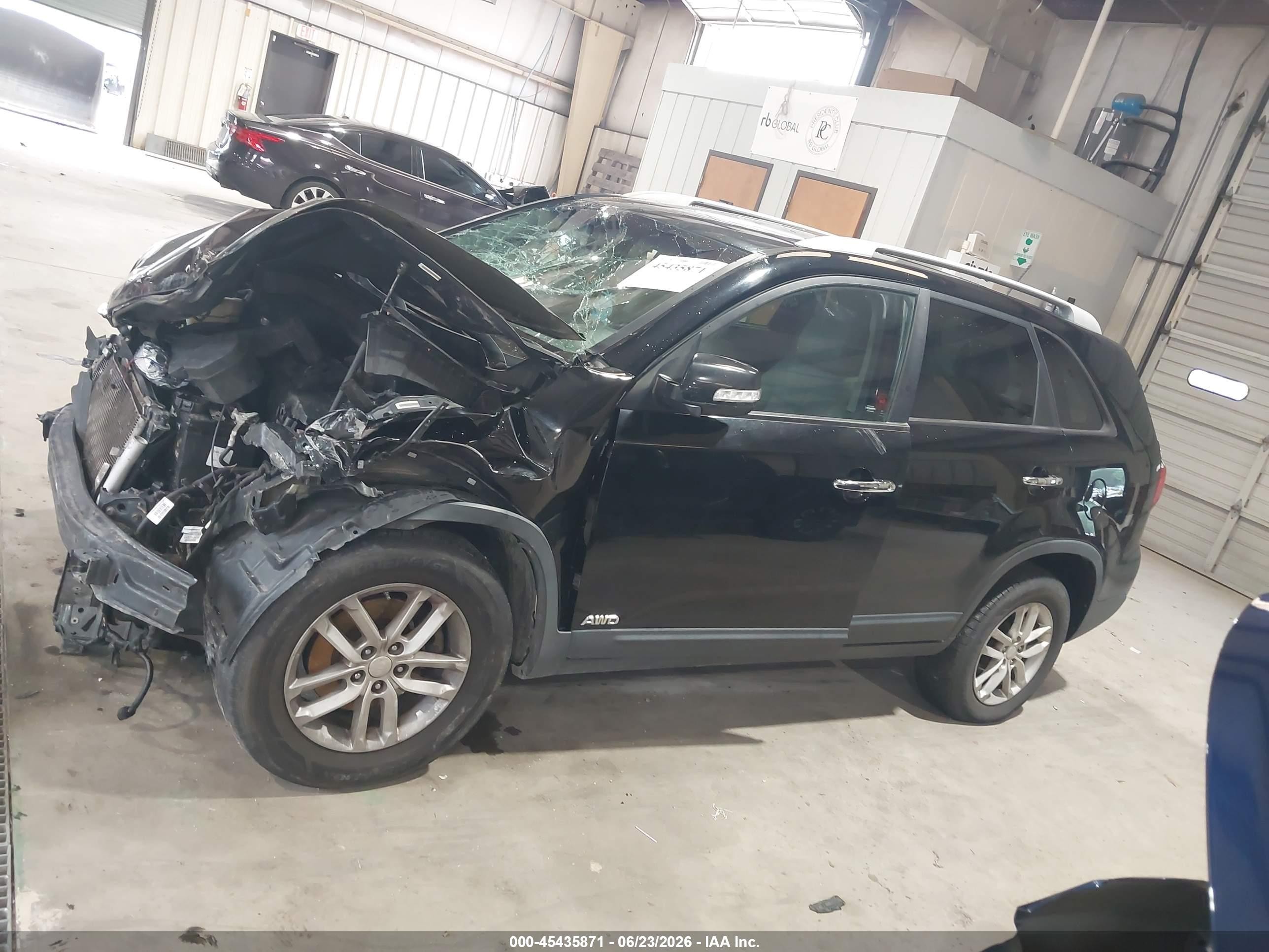 2015 Kia Sorento Lx Black vin: 5XYKTCA69FG633796