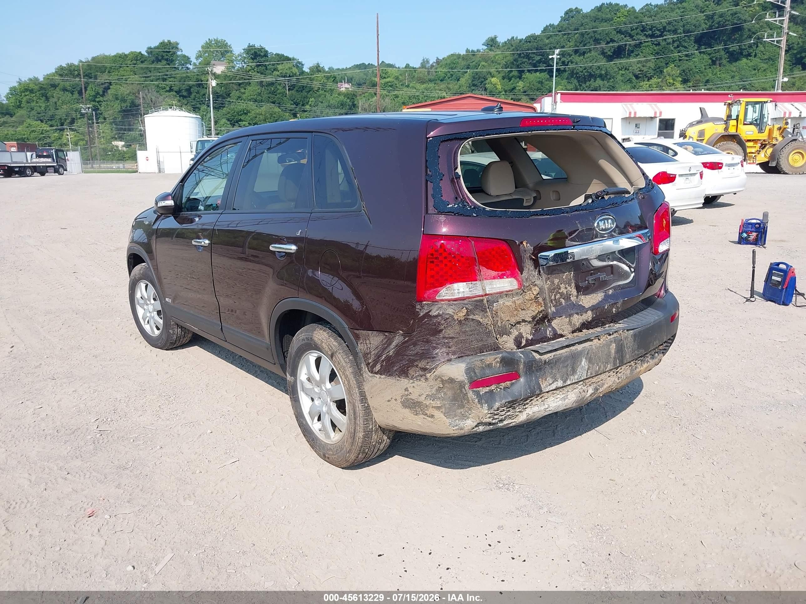 2012 Kia Sorento Lx Maroon vin: 5XYKTCA6XCG198752