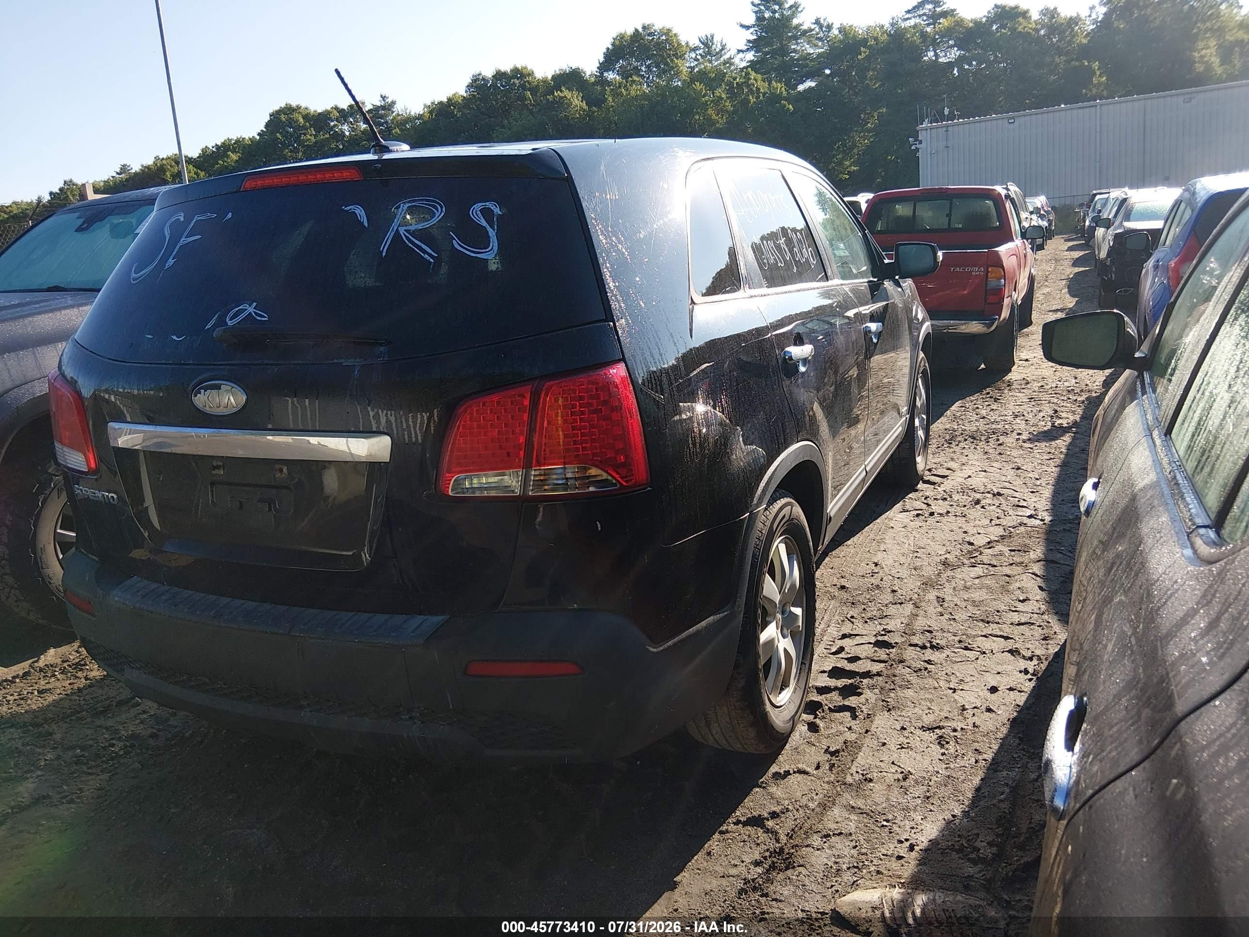 2013 Kia Sorento Lx Black vin: 5XYKTCA6XDG409627
