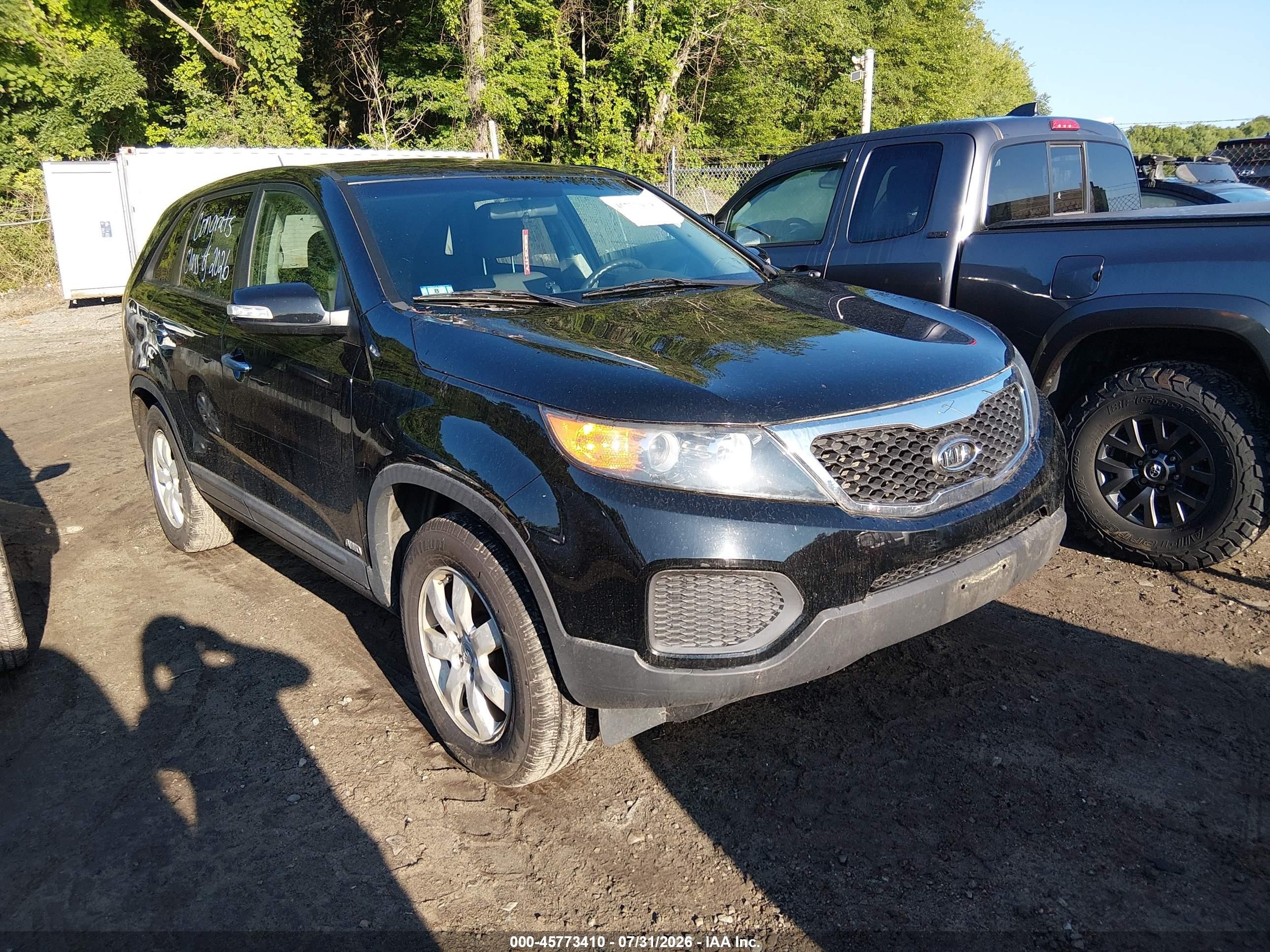 2013 Kia Sorento Lx Black vin: 5XYKTCA6XDG409627