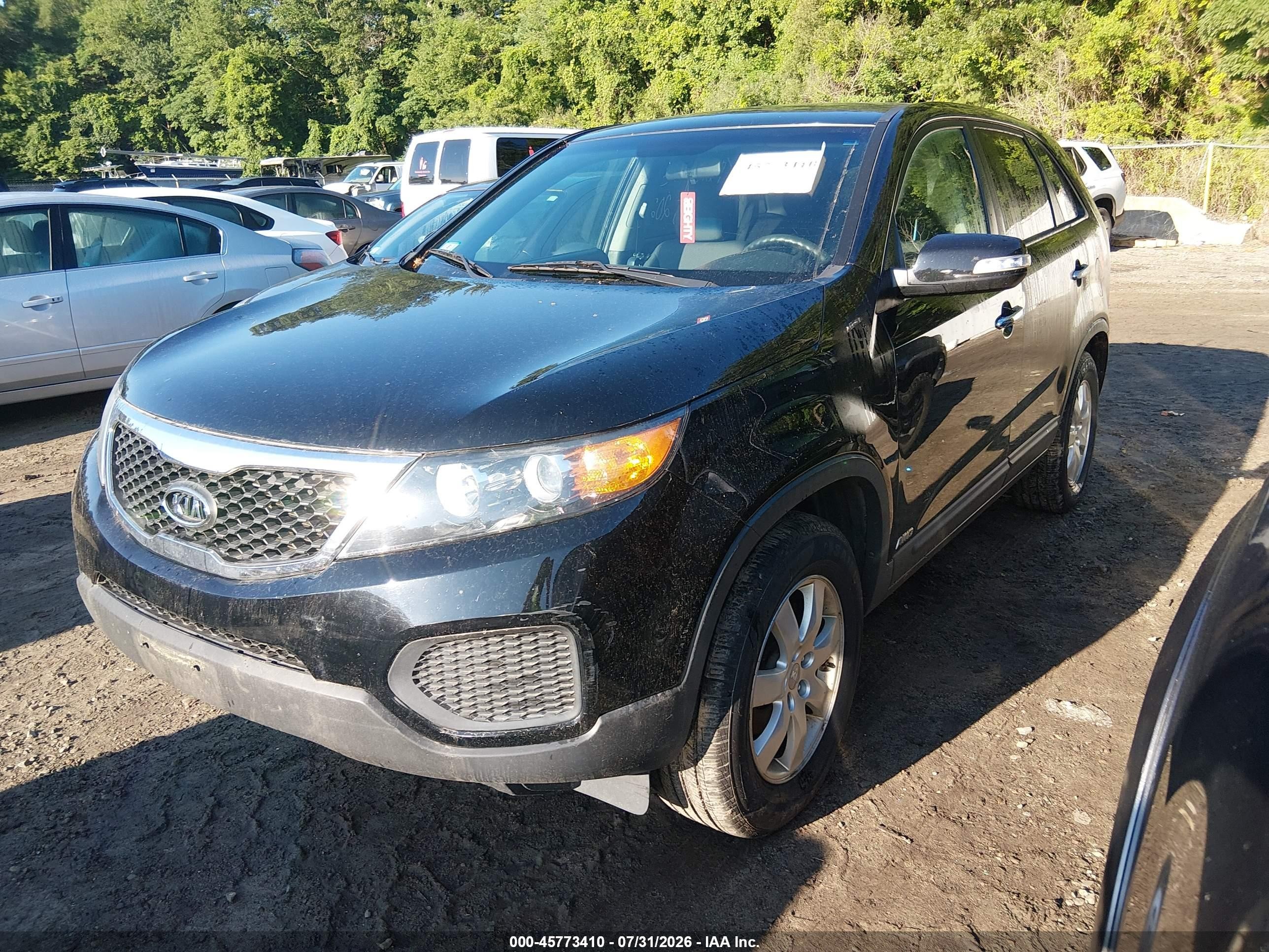 2013 Kia Sorento Lx Black vin: 5XYKTCA6XDG409627