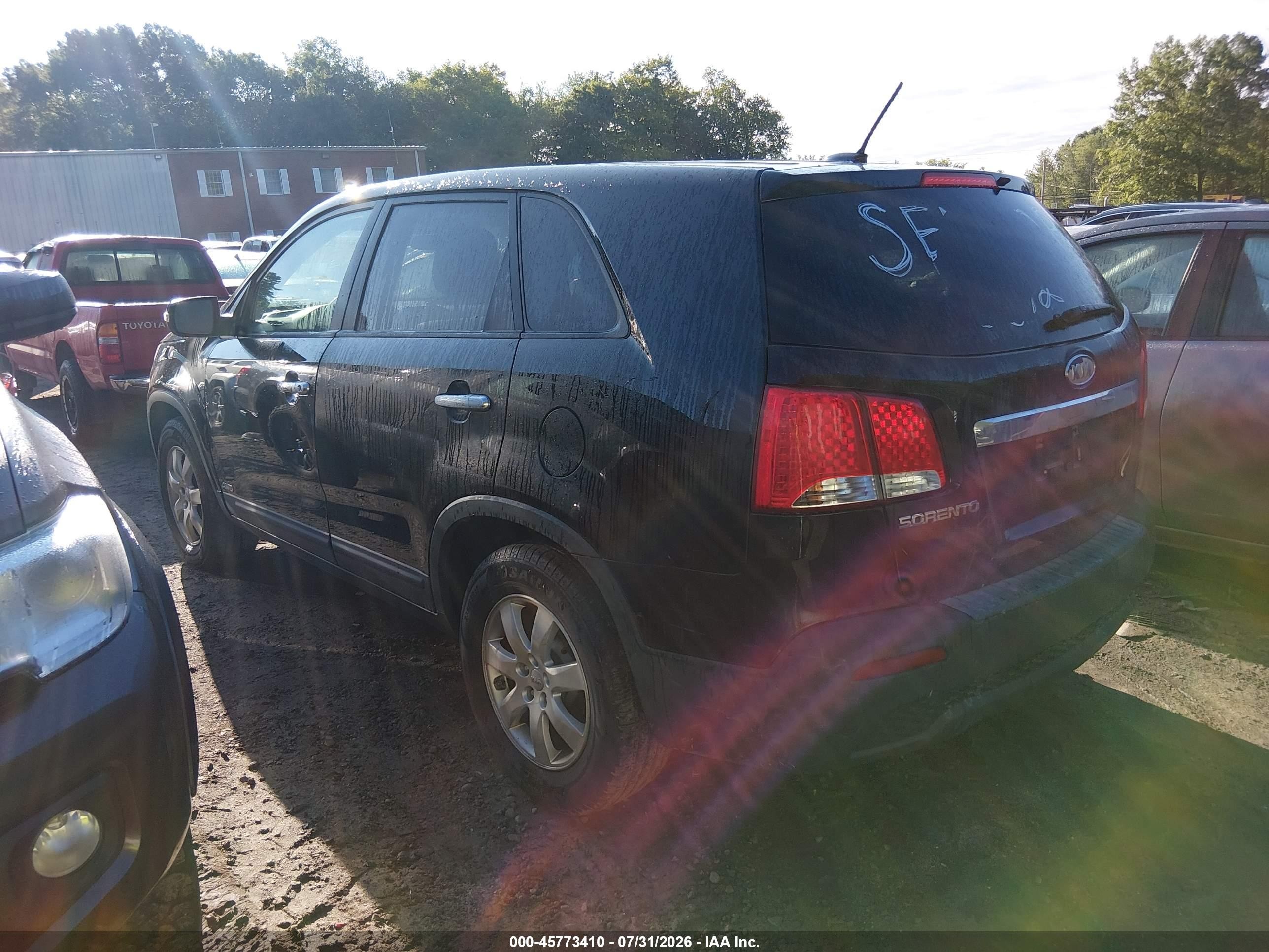 2013 Kia Sorento Lx Black vin: 5XYKTCA6XDG409627