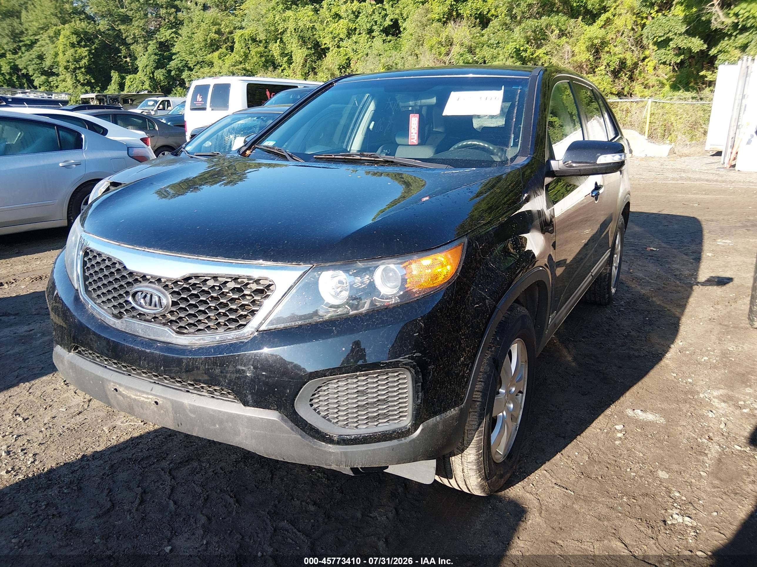 2013 Kia Sorento Lx Black vin: 5XYKTCA6XDG409627