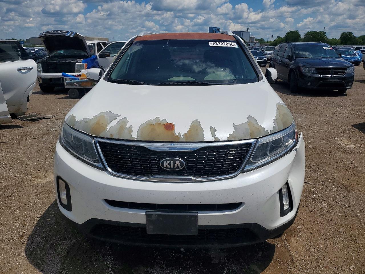 2014 Kia Sorento Lx White vin: 5XYKTCA6XEG441530