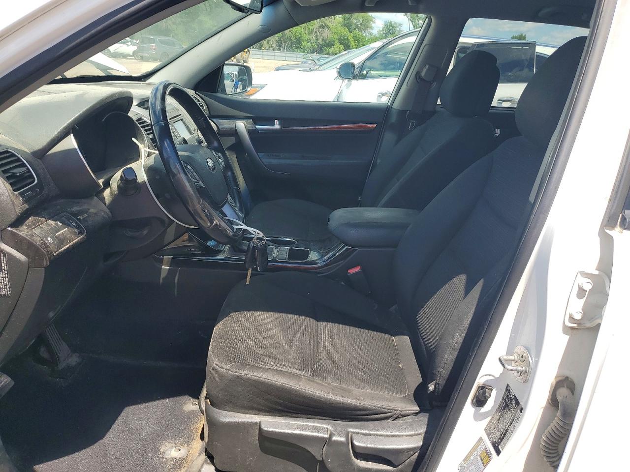 2014 Kia Sorento Lx White vin: 5XYKTCA6XEG441530