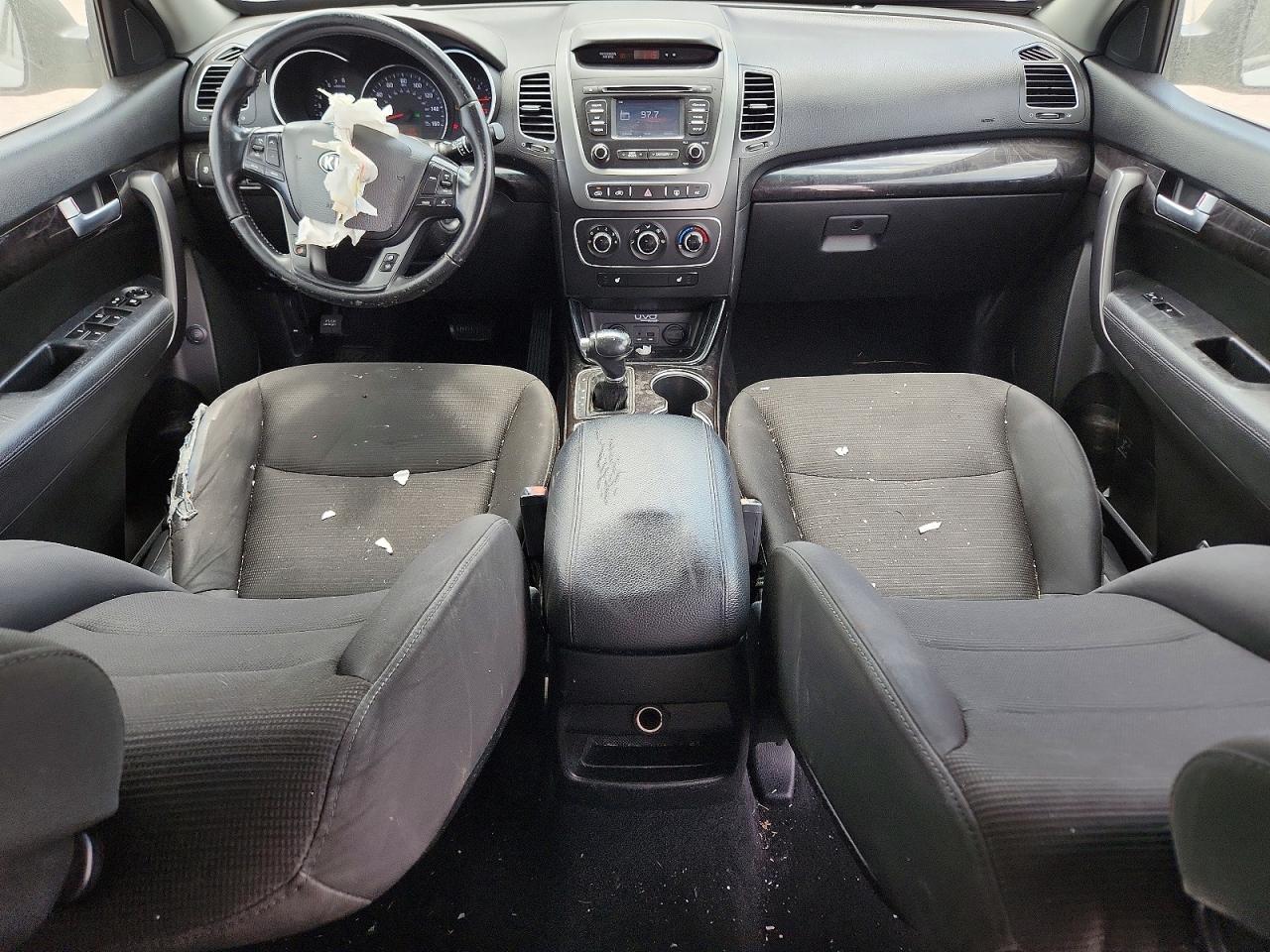 2014 Kia Sorento Lx White vin: 5XYKTCA6XEG451104
