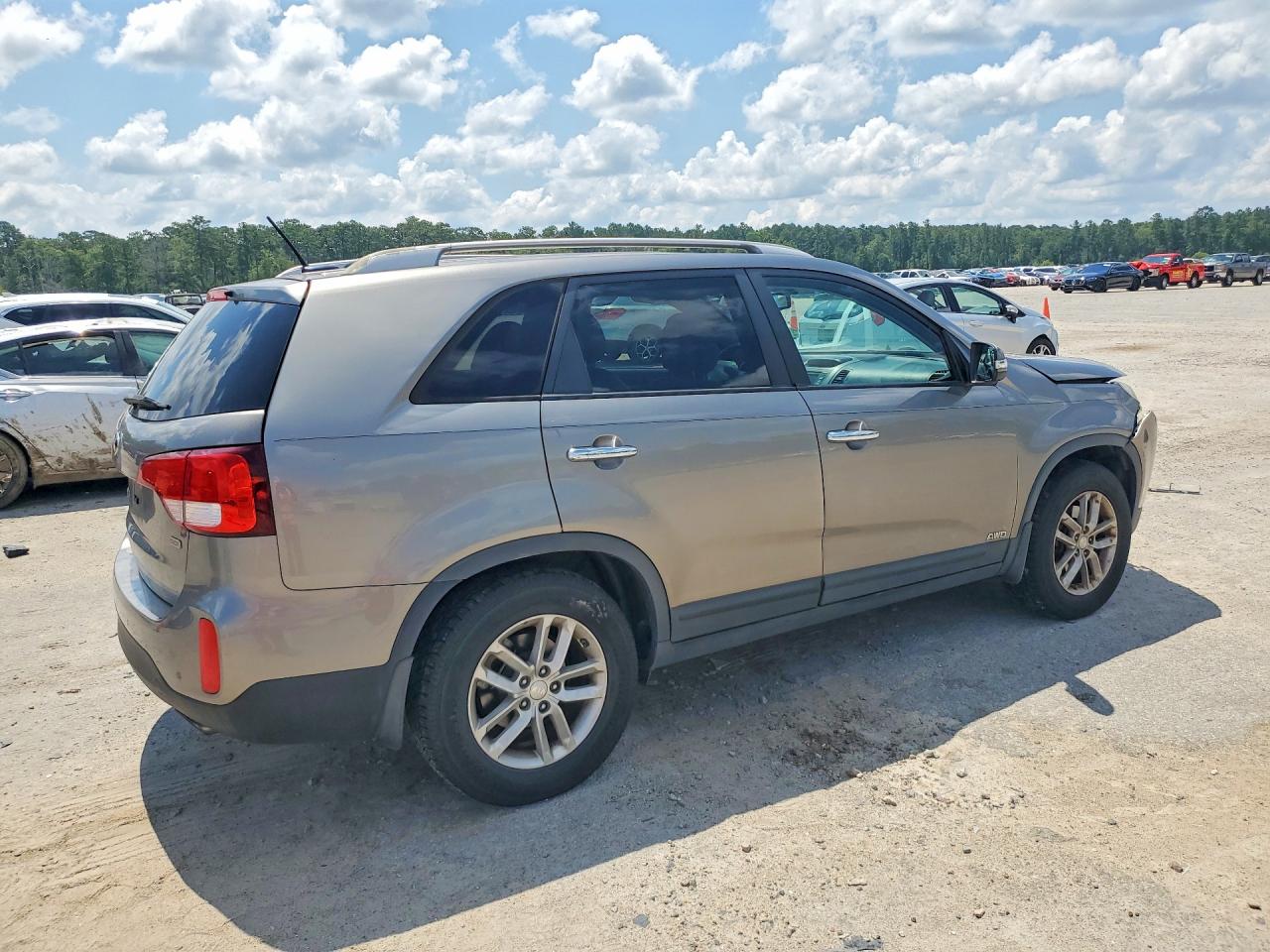 2015 Kia Sorento Lx Gray vin: 5XYKTCA6XFG655743
