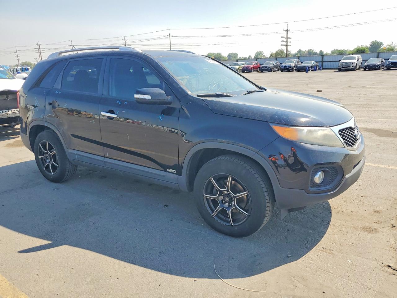 2011 Kia Sorento Lx Black vin: 5XYKTDA16BG153333