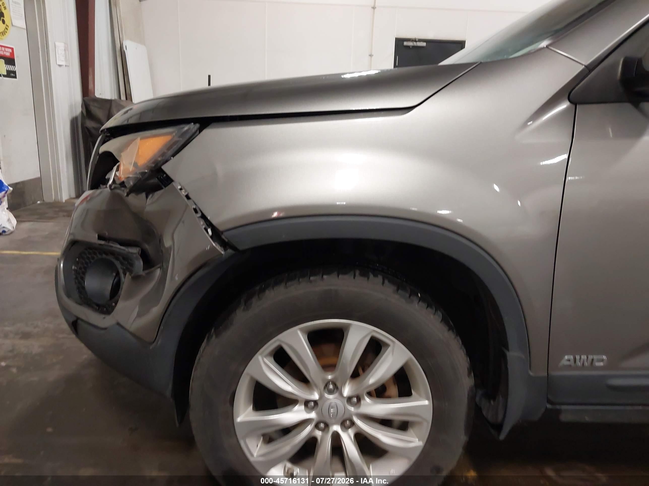 2011 Kia Sorento Lx V6 Gray vin: 5XYKTDA20BG078105