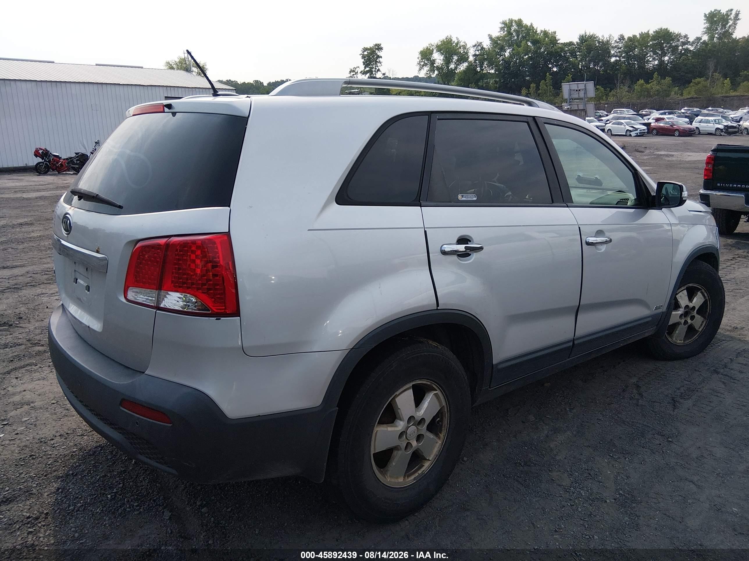 2011 Kia Sorento Lx V6 Gray vin: 5XYKTDA20BG078654