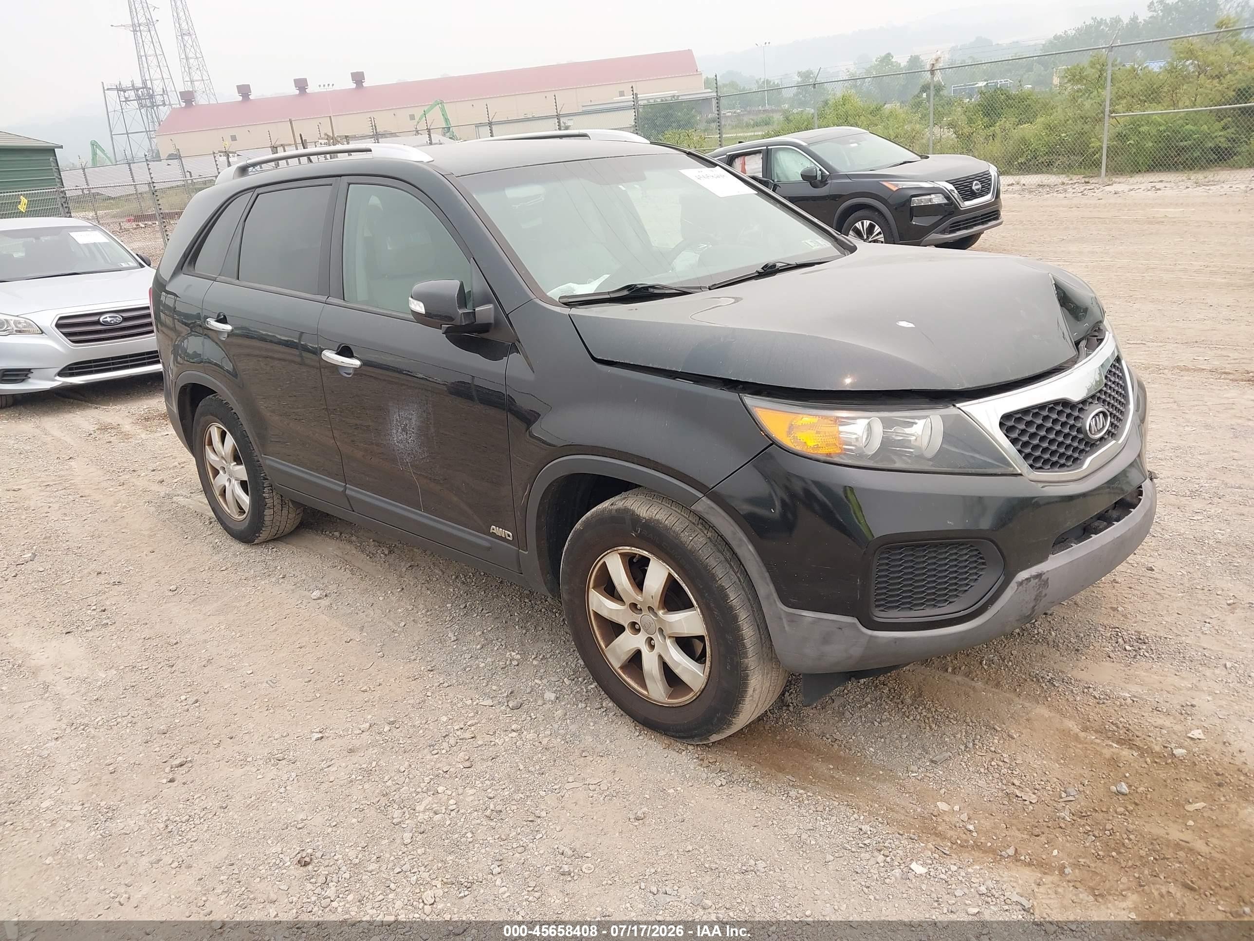 2013 Kia Sorento Lx V6 Maroon vin: 5XYKTDA20DG309880