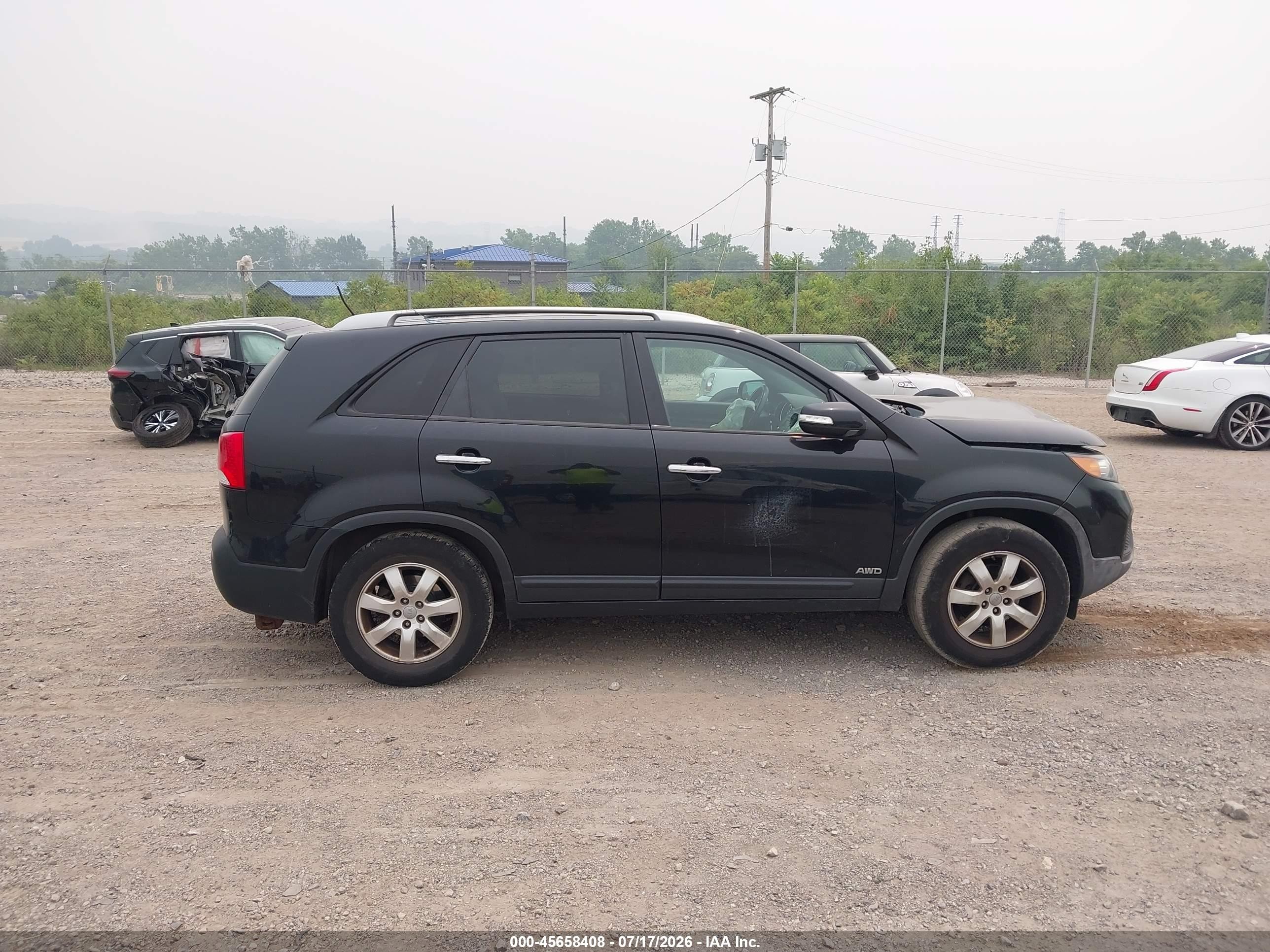 2013 Kia Sorento Lx V6 Maroon vin: 5XYKTDA20DG309880