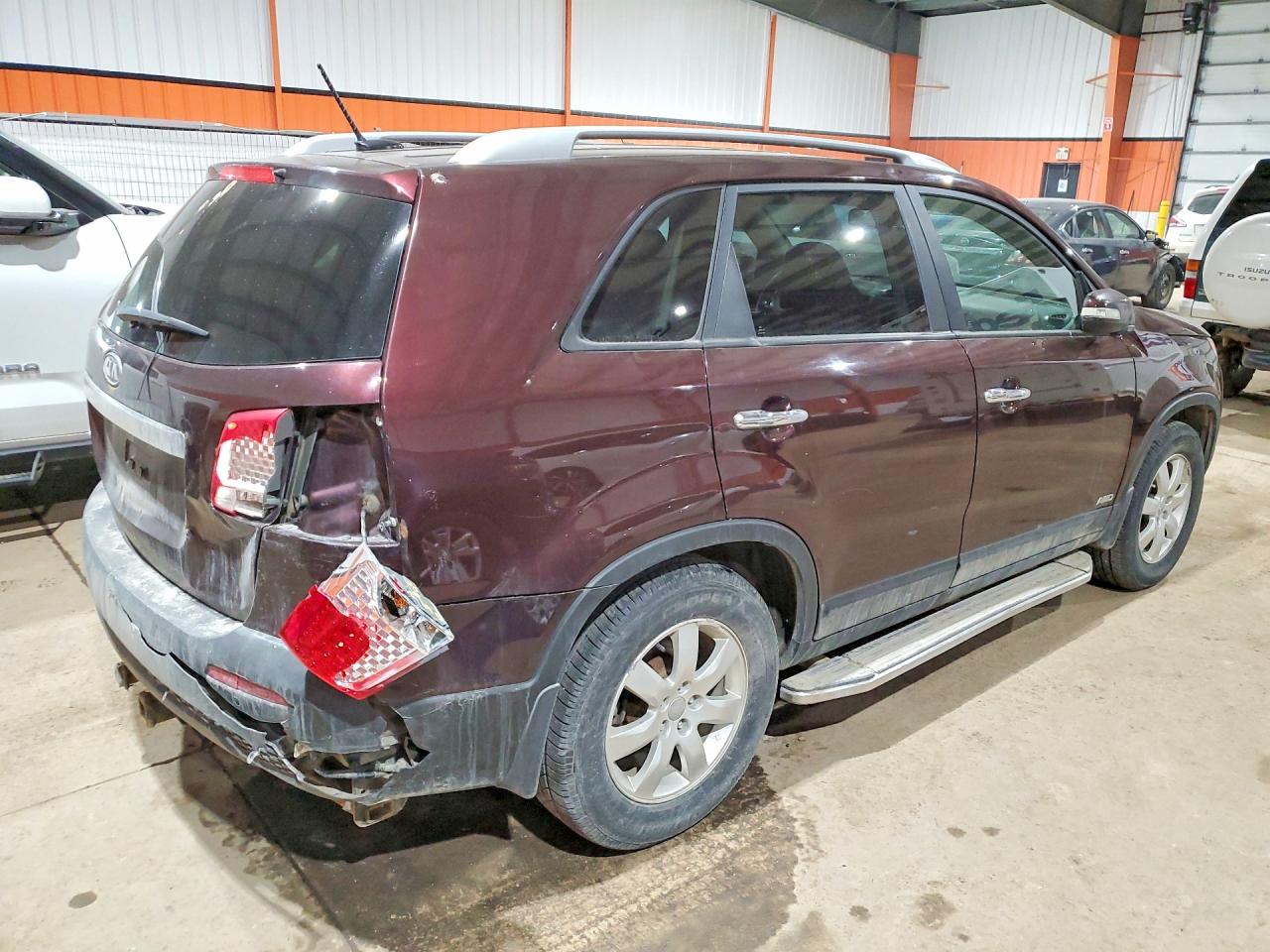 2013 Kia Sorento Lx Burgundy vin: 5XYKTDA20DG397751