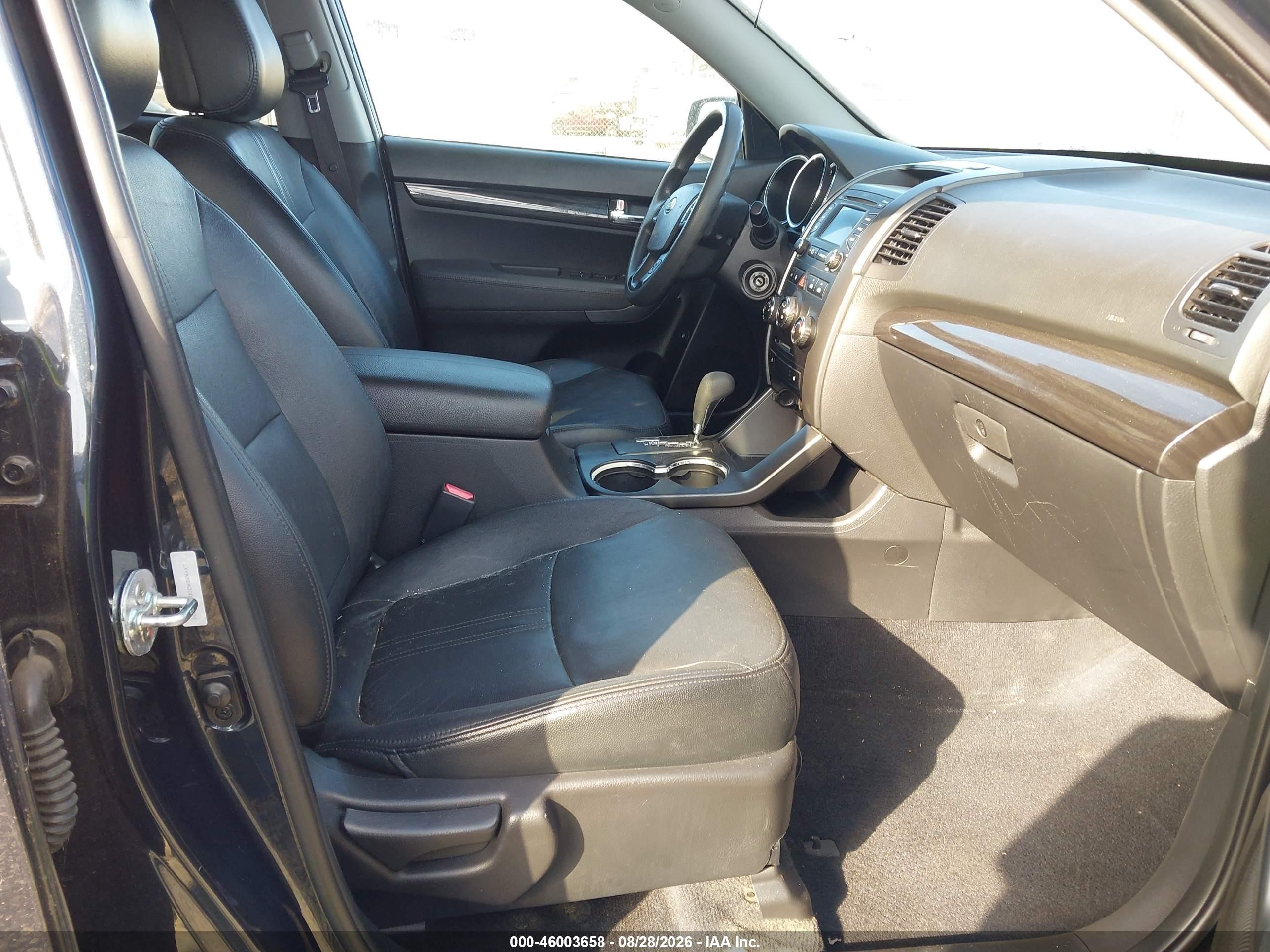2013 Kia Sorento Lx V6 Black vin: 5XYKTDA20DG397801