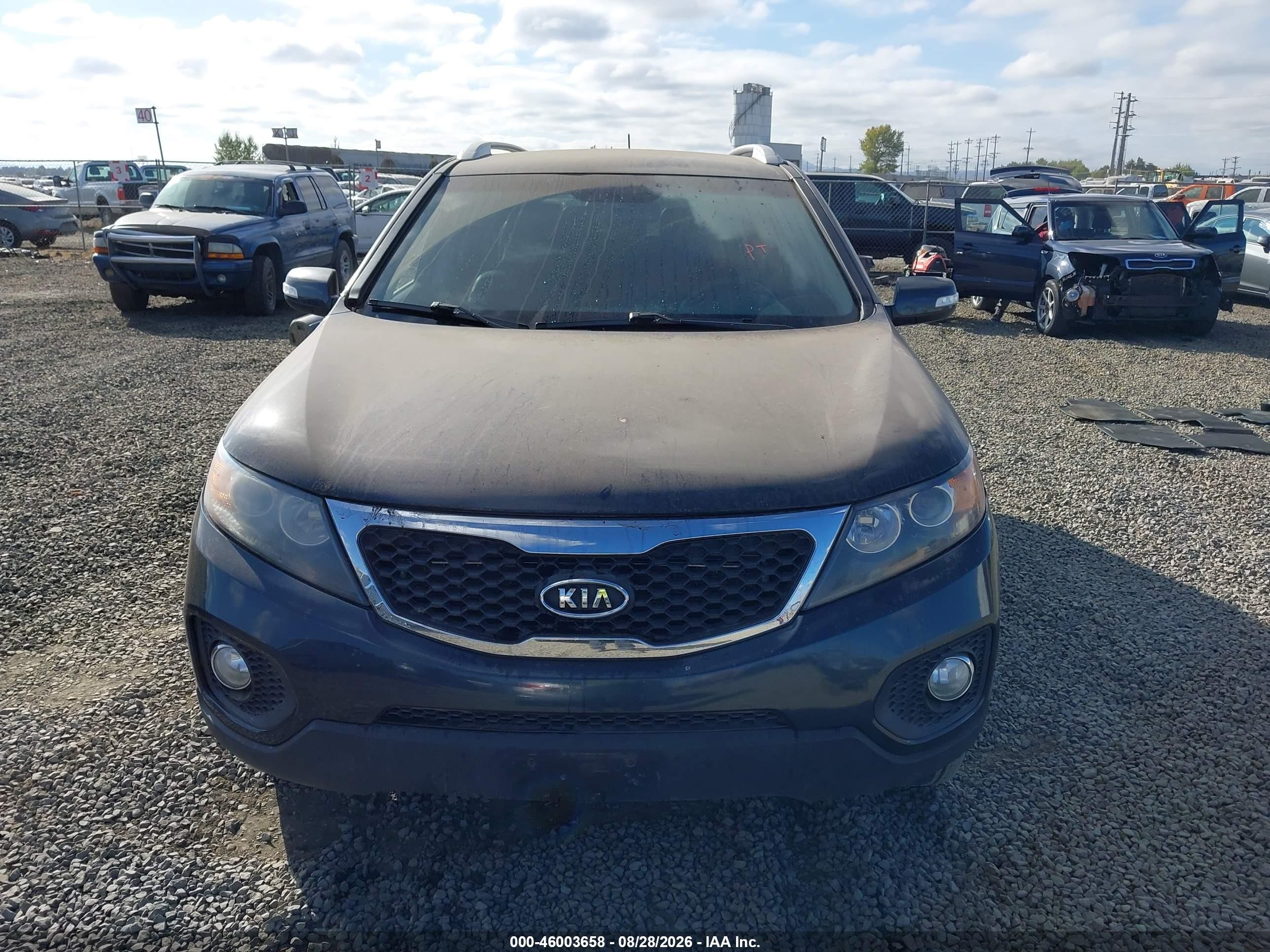 2013 Kia Sorento Lx V6 Black vin: 5XYKTDA20DG397801