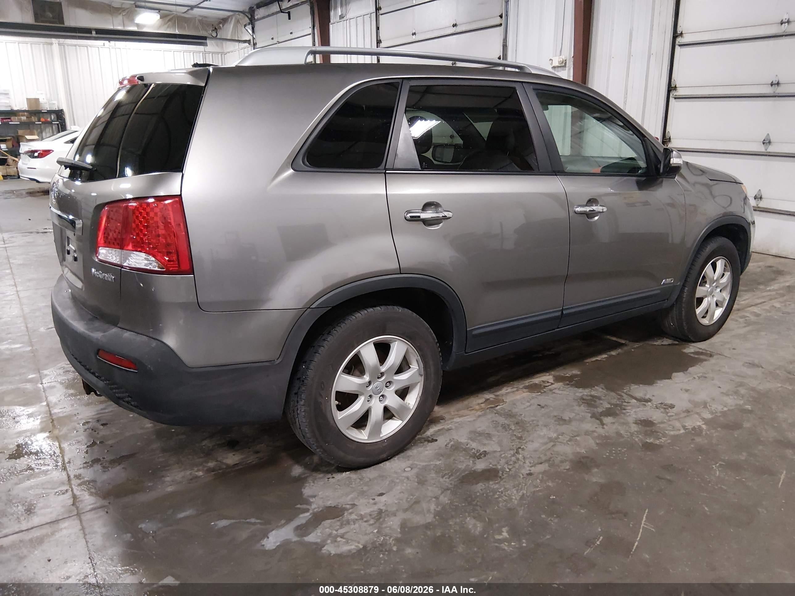 2012 Kia Sorento Lx V6 Gray vin: 5XYKTDA21CG259425