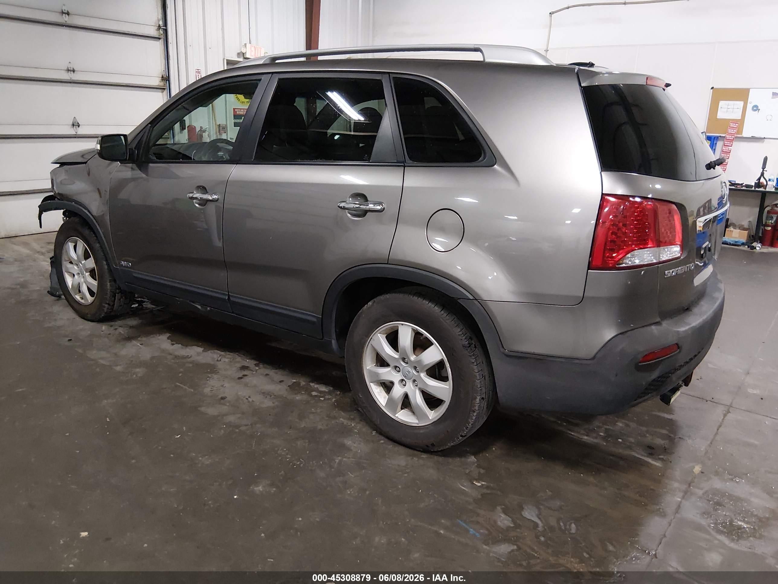 2012 Kia Sorento Lx V6 Gray vin: 5XYKTDA21CG259425
