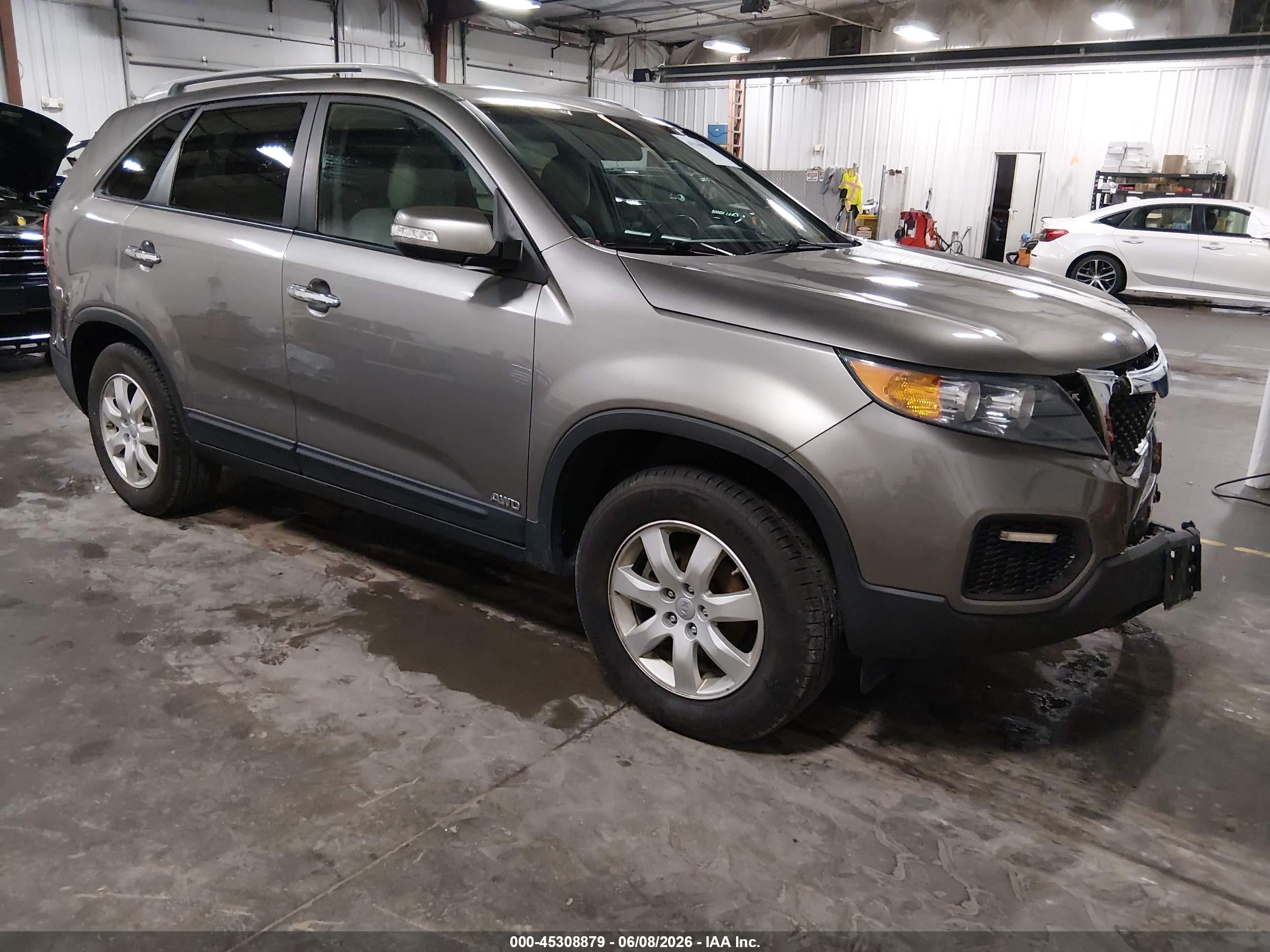 2012 Kia Sorento Lx V6 Gray vin: 5XYKTDA21CG259425