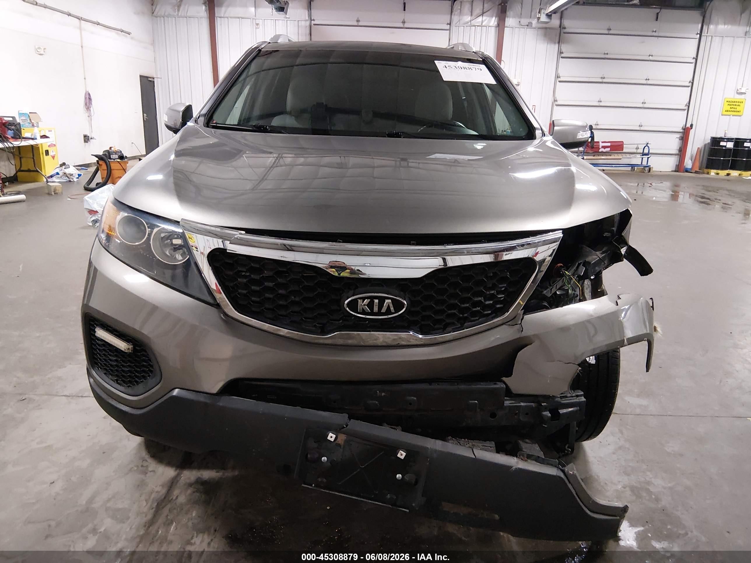 2012 Kia Sorento Lx V6 Gray vin: 5XYKTDA21CG259425