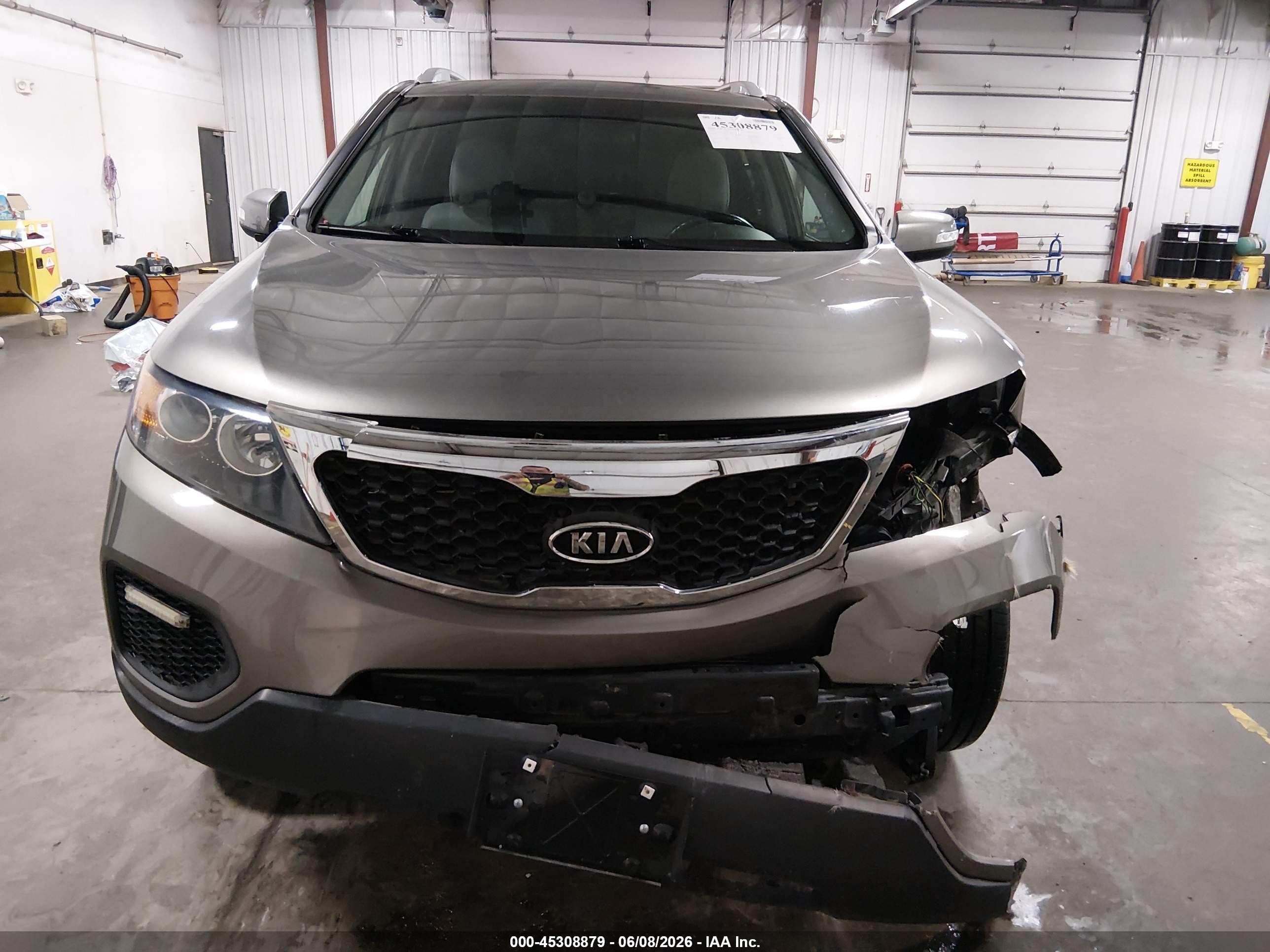 2012 Kia Sorento Lx V6 Gray vin: 5XYKTDA21CG259425