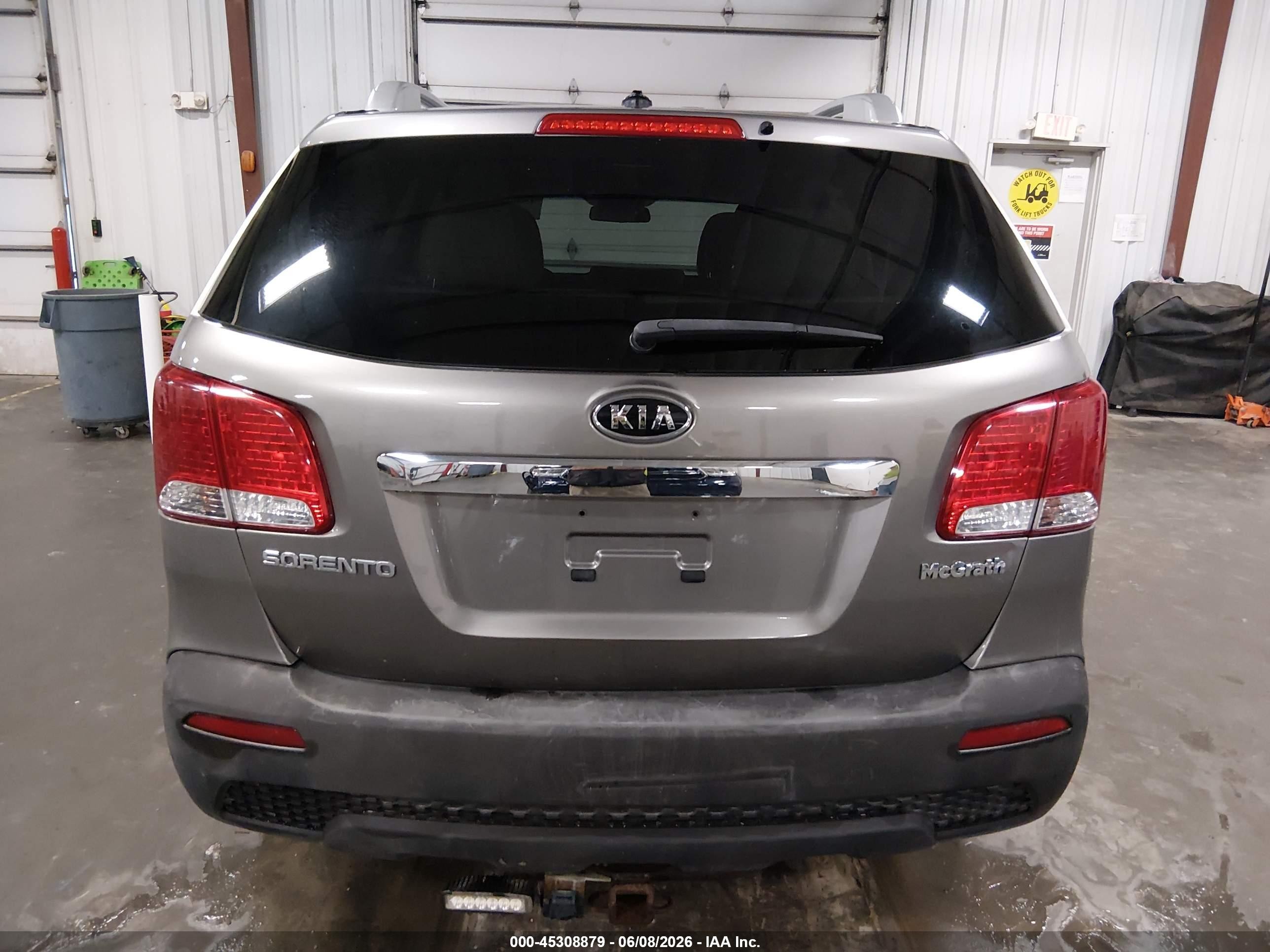 2012 Kia Sorento Lx V6 Gray vin: 5XYKTDA21CG259425