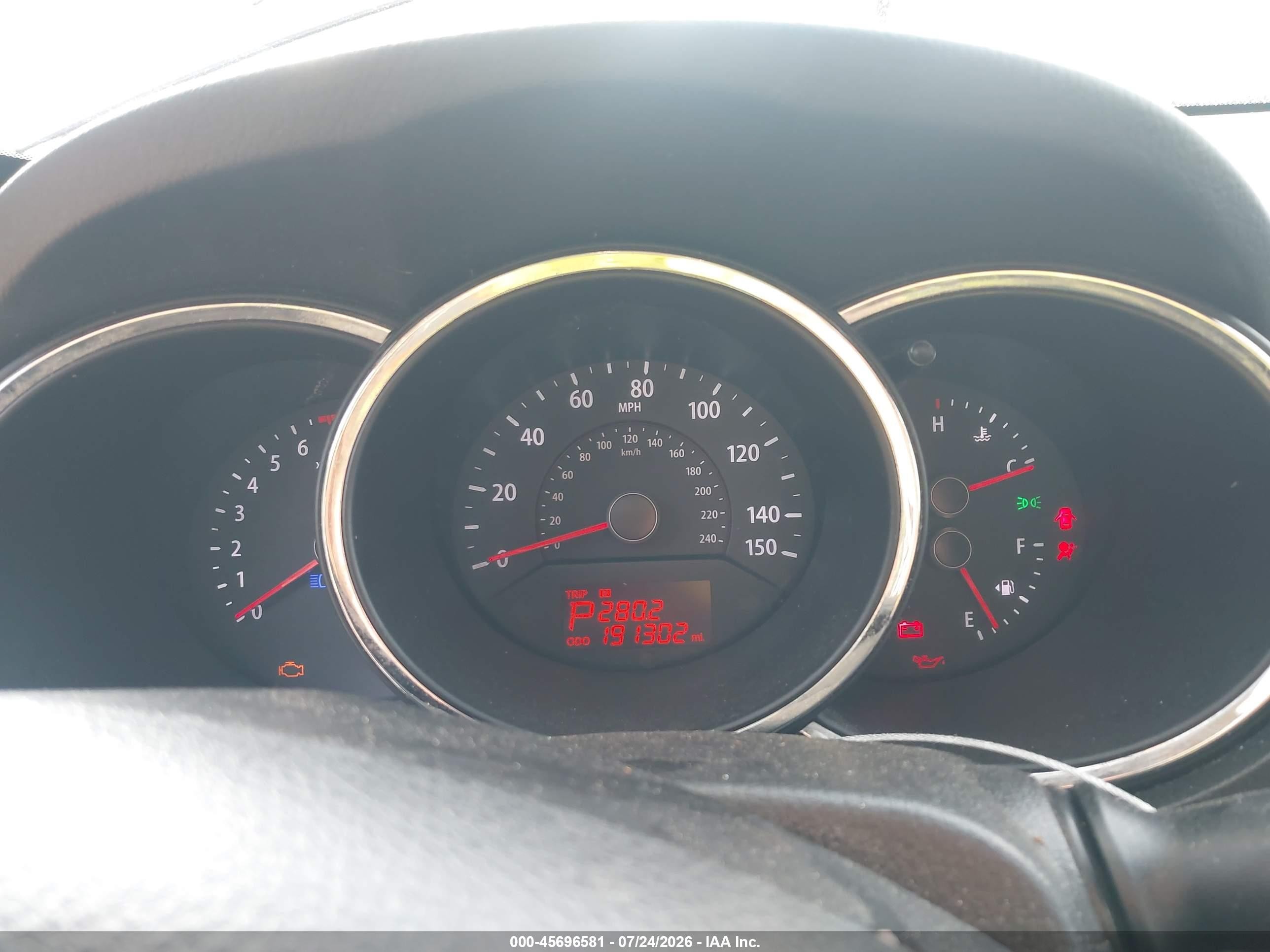 2012 Kia Sorento Lx V6 Purple vin: 5XYKTDA21CG274393