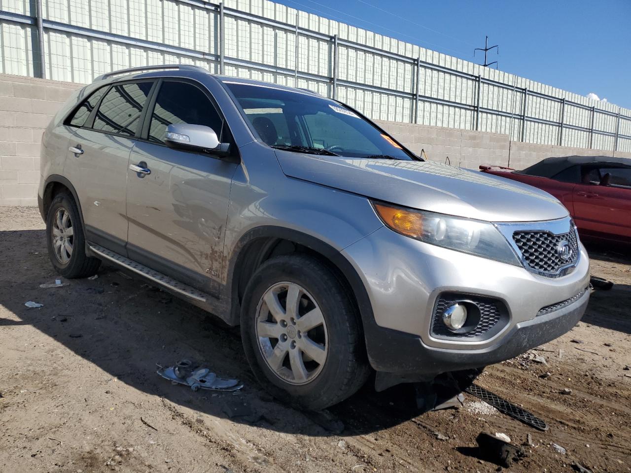 2013 Kia Sorento Lx Silver vin: 5XYKTDA21DG366556