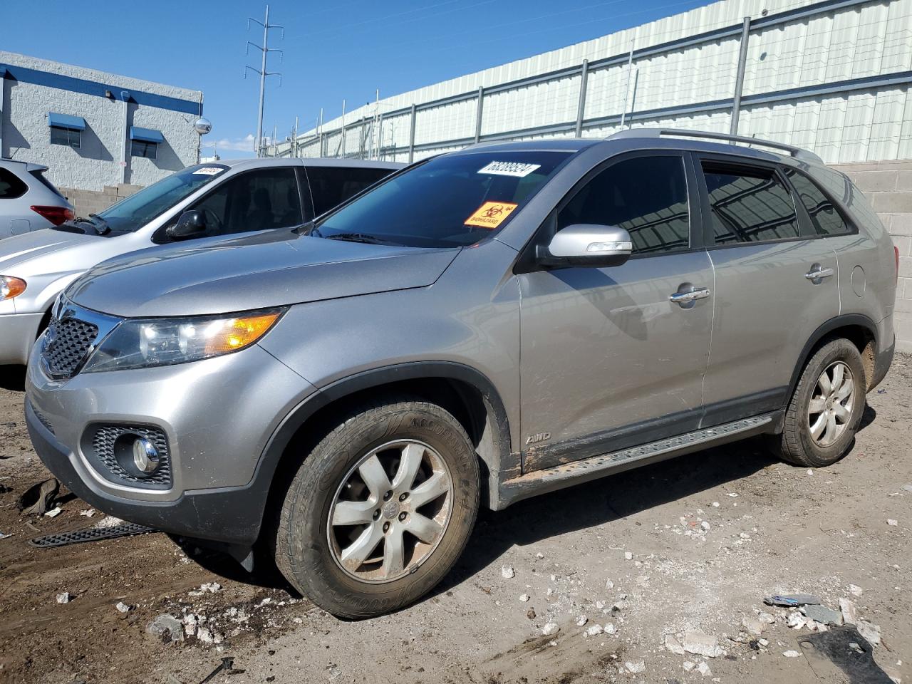 2013 Kia Sorento Lx Silver vin: 5XYKTDA21DG366556