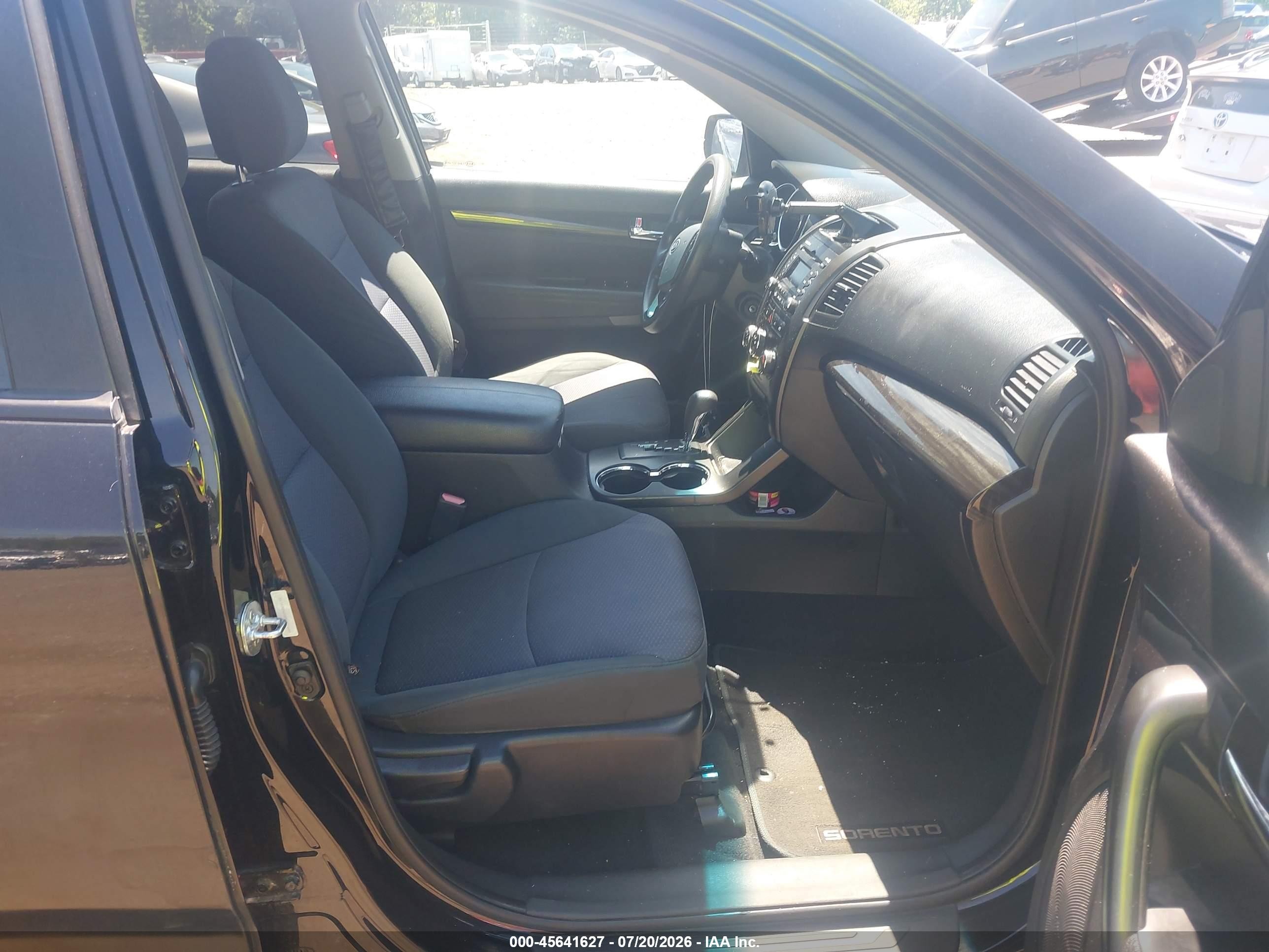 2013 Kia Sorento Lx V6 Black vin: 5XYKTDA23DG327600