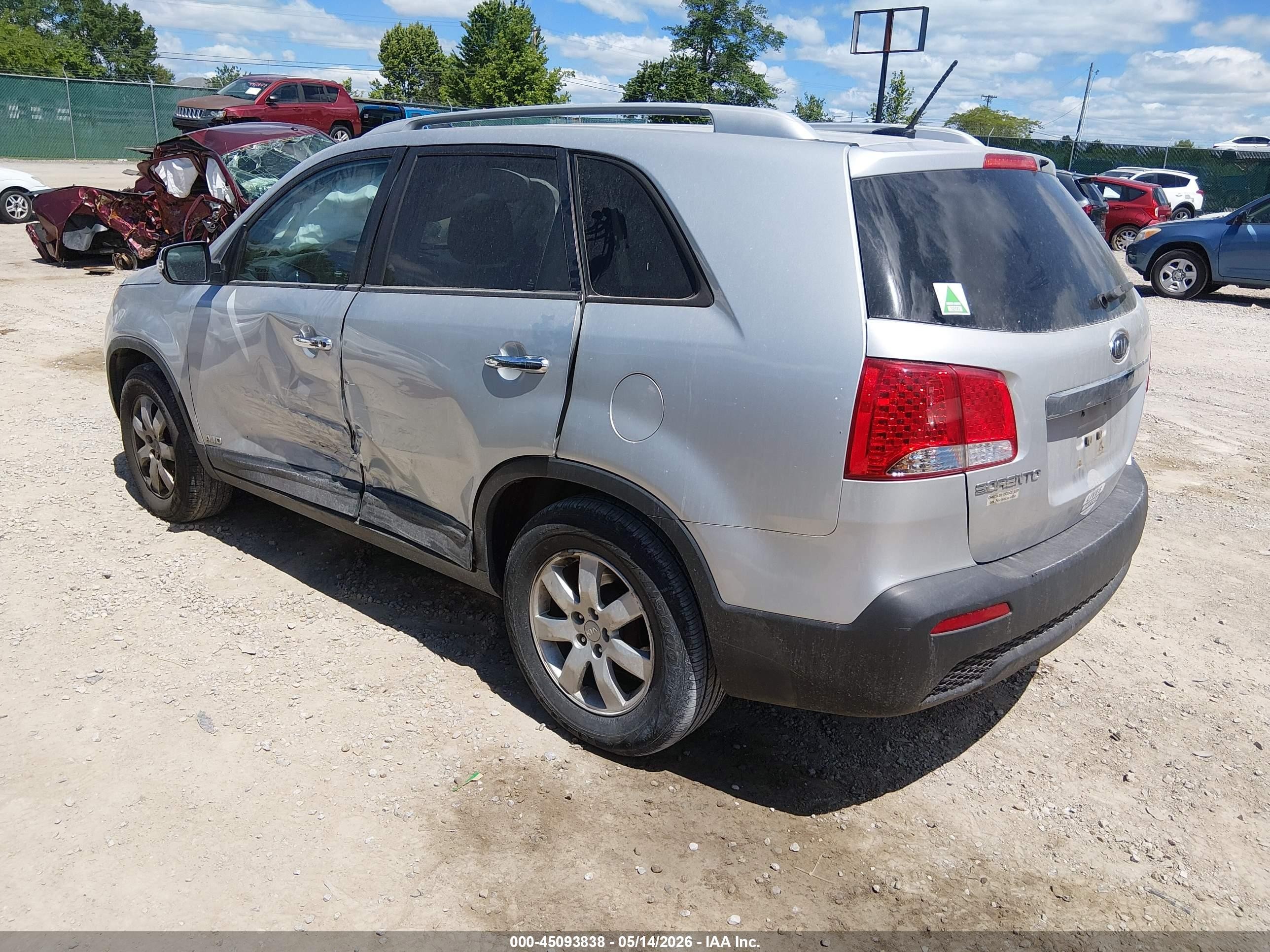 2013 Kia Sorento Lx V6 Серый vin: 5XYKTDA23DG375940
