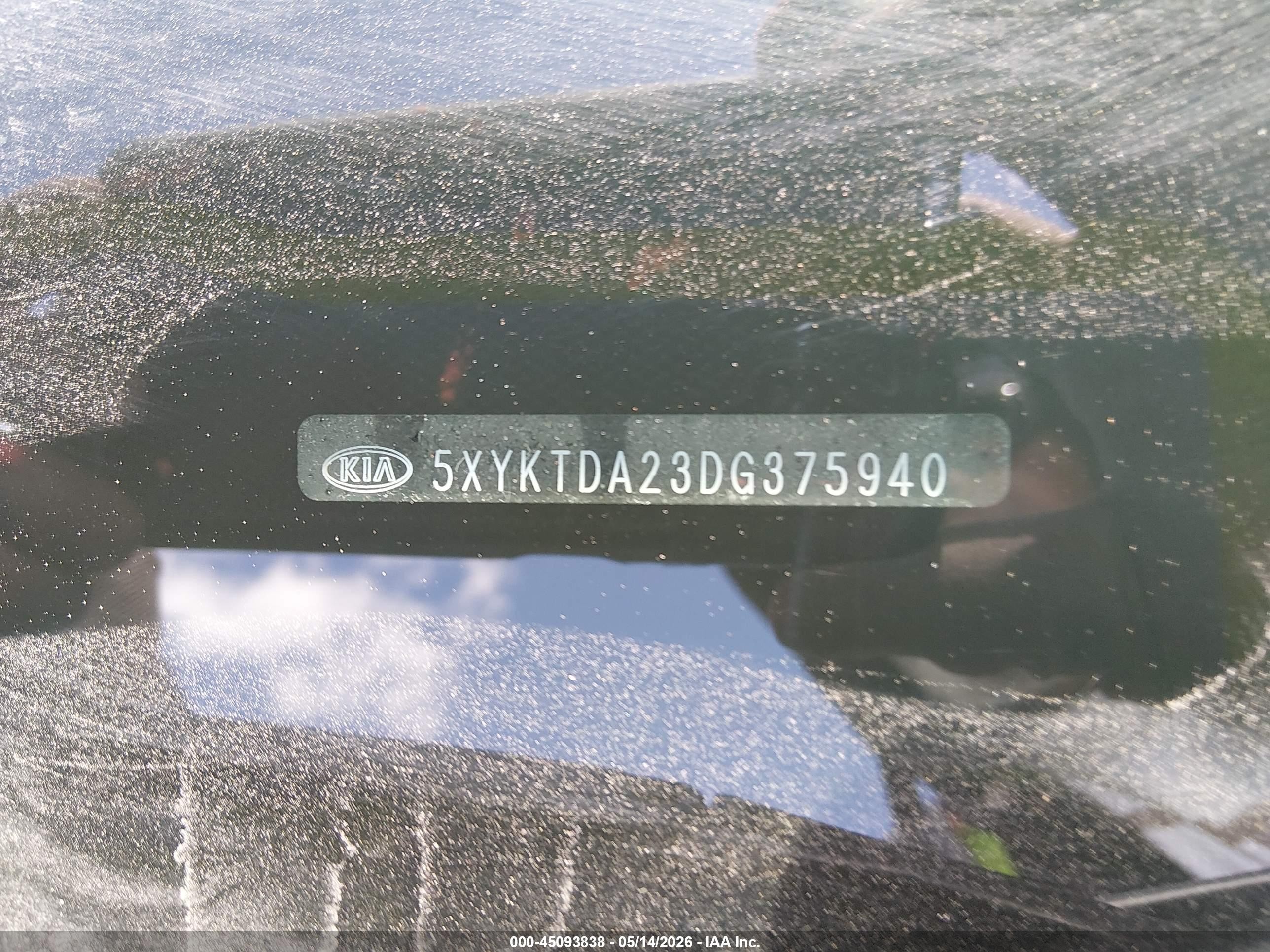 2013 Kia Sorento Lx V6 Серый vin: 5XYKTDA23DG375940