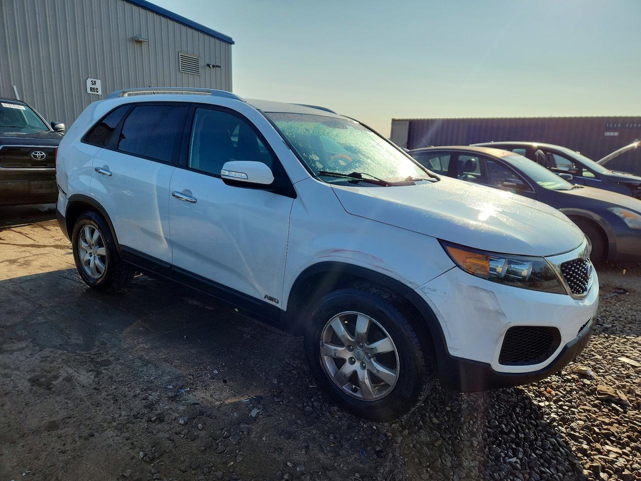 2013 Kia Sorento Lx White vin: 5XYKTDA24DG310160