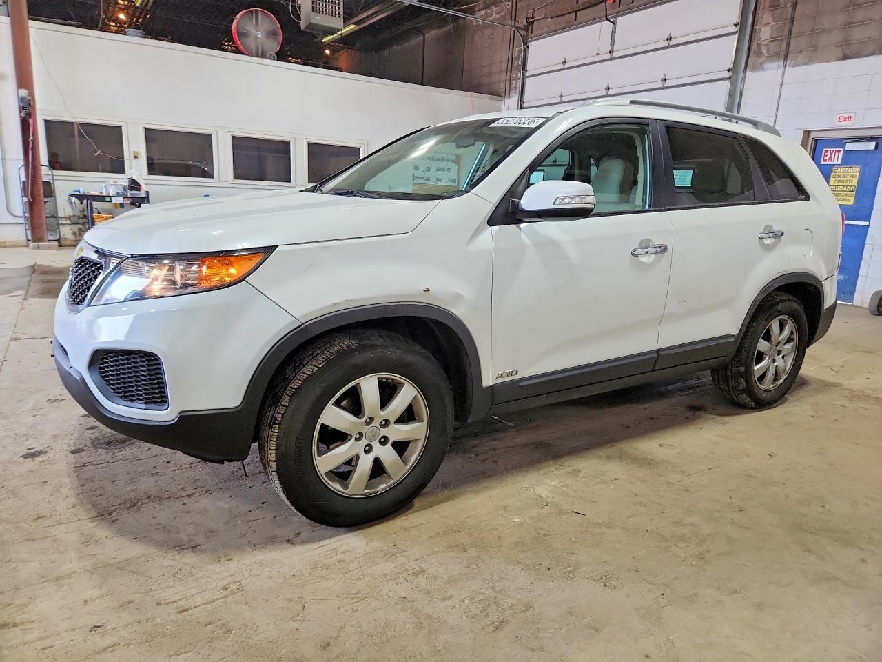 2013 Kia Sorento Lx White vin: 5XYKTDA24DG404054