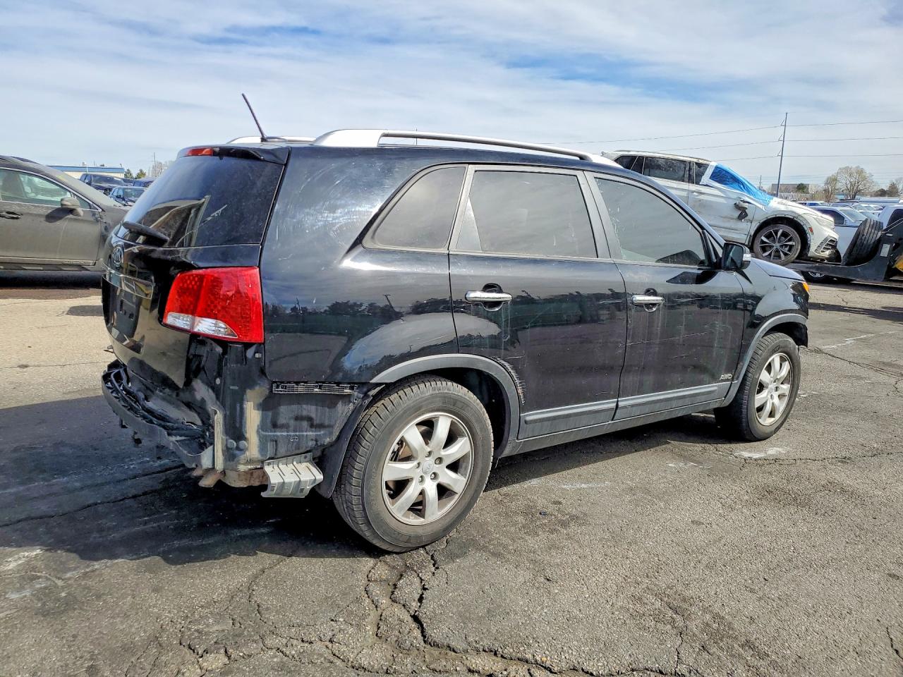 2013 Kia Sorento Lx Black vin: 5XYKTDA24DG421999