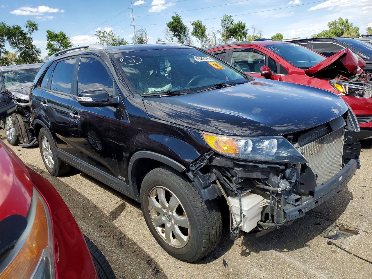 2013 Kia Sorento Lx Black vin: 5XYKTDA24DG421999