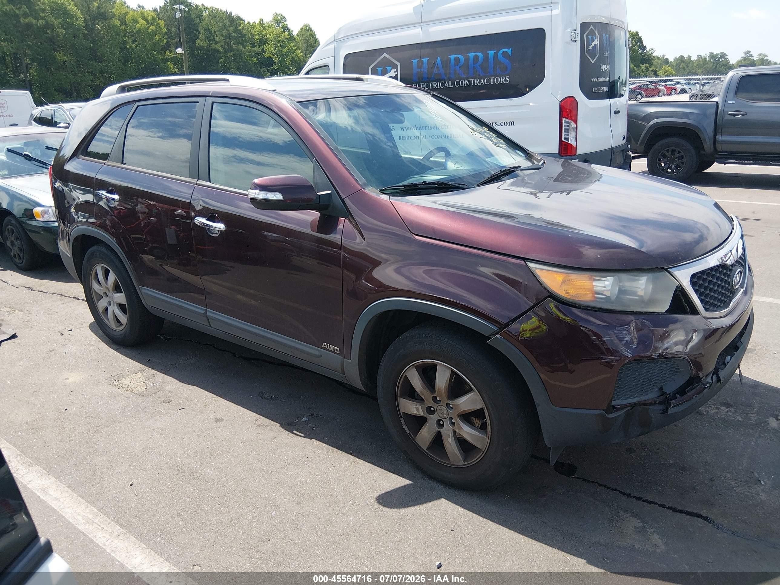 2012 Kia Sorento Lx V6 Purple vin: 5XYKTDA25CG226797