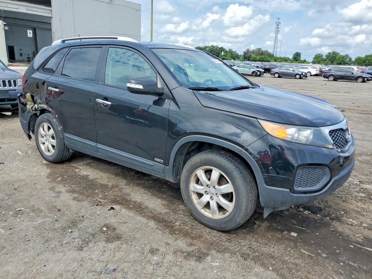 2013 Kia Sorento Lx Black vin: 5XYKTDA25DG327632