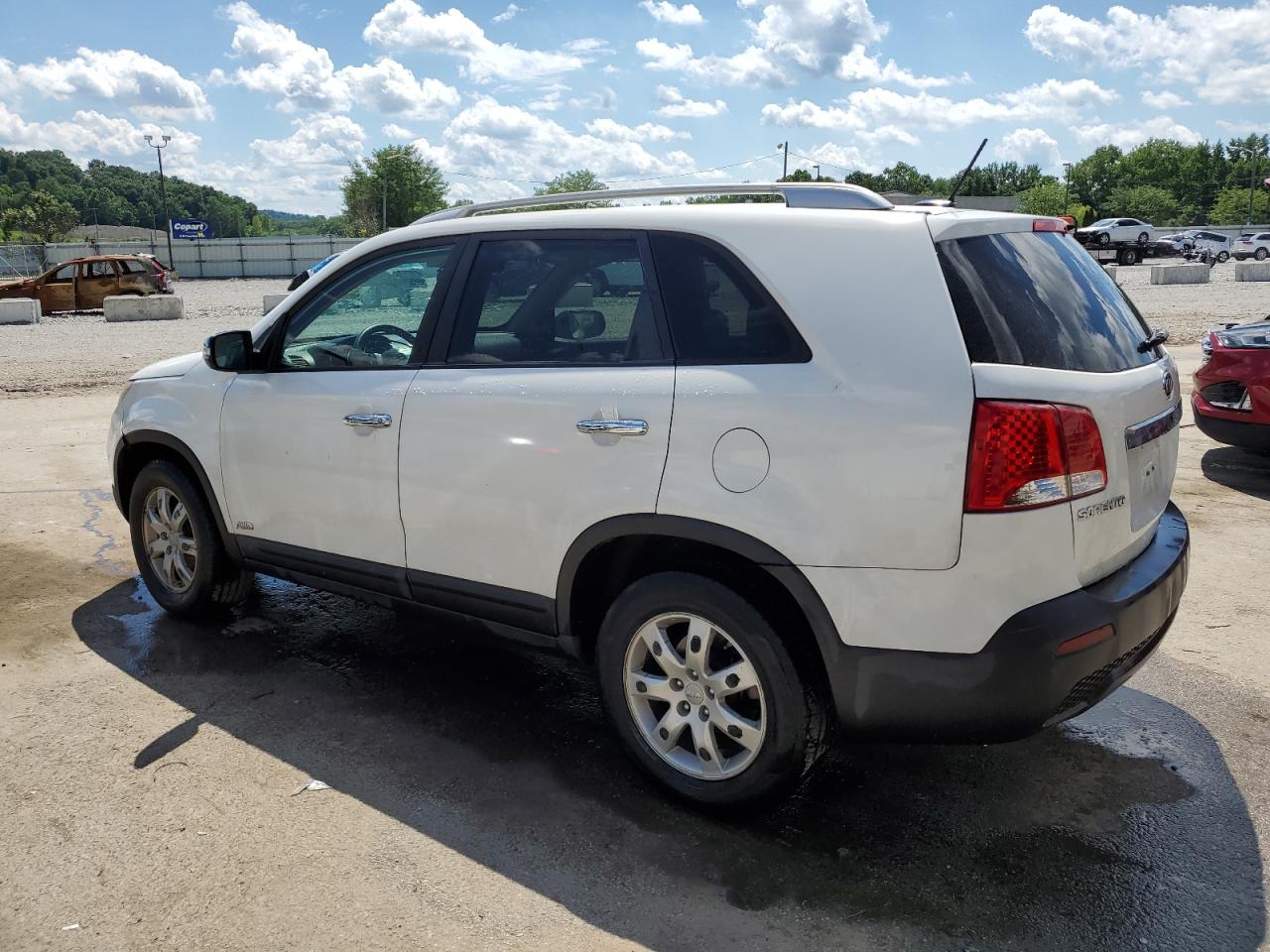 2013 Kia Sorento Lx White vin: 5XYKTDA25DG365183