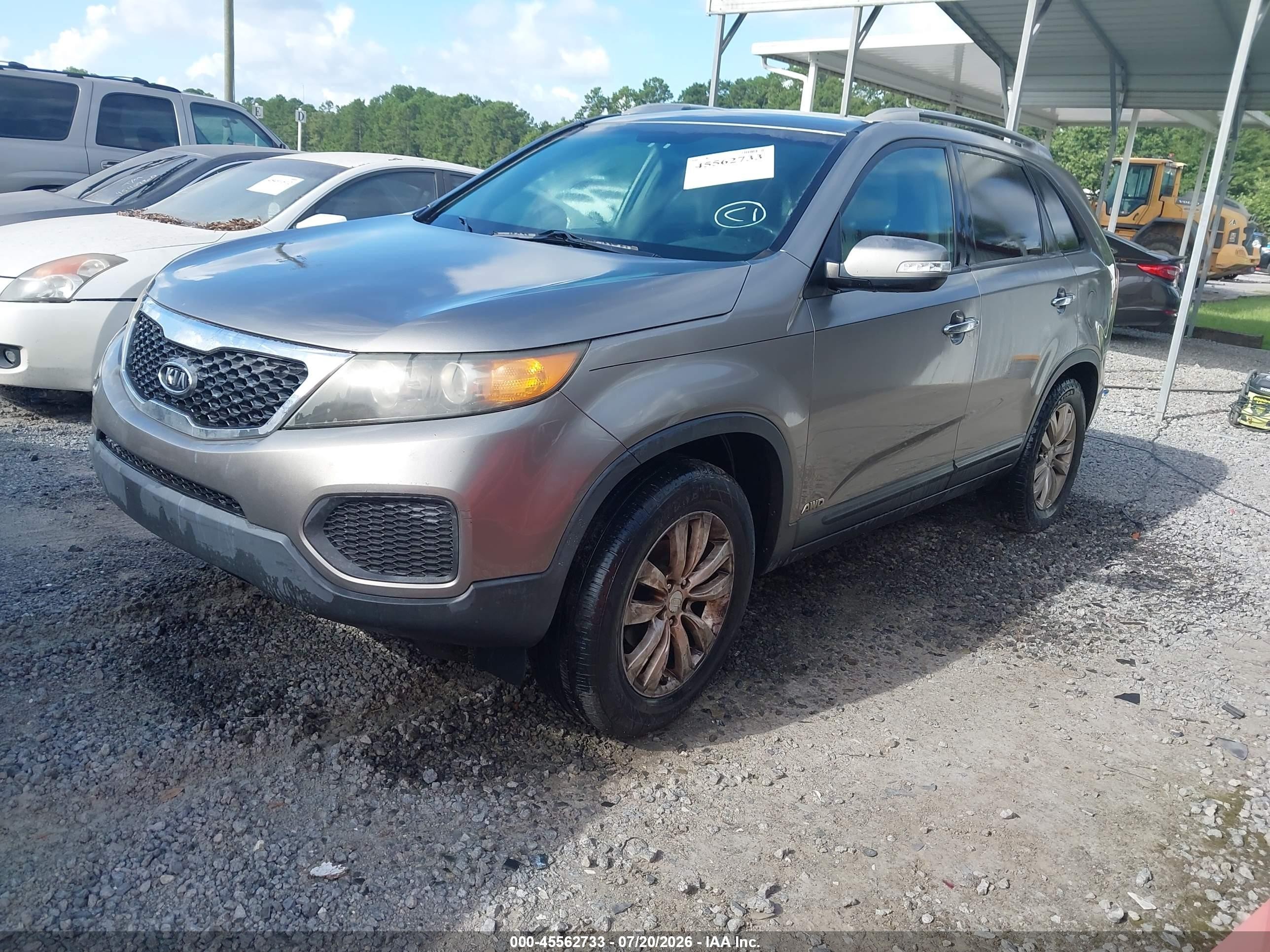 2011 Kia Sorento Lx V6 Серый vin: 5XYKTDA26BG085169