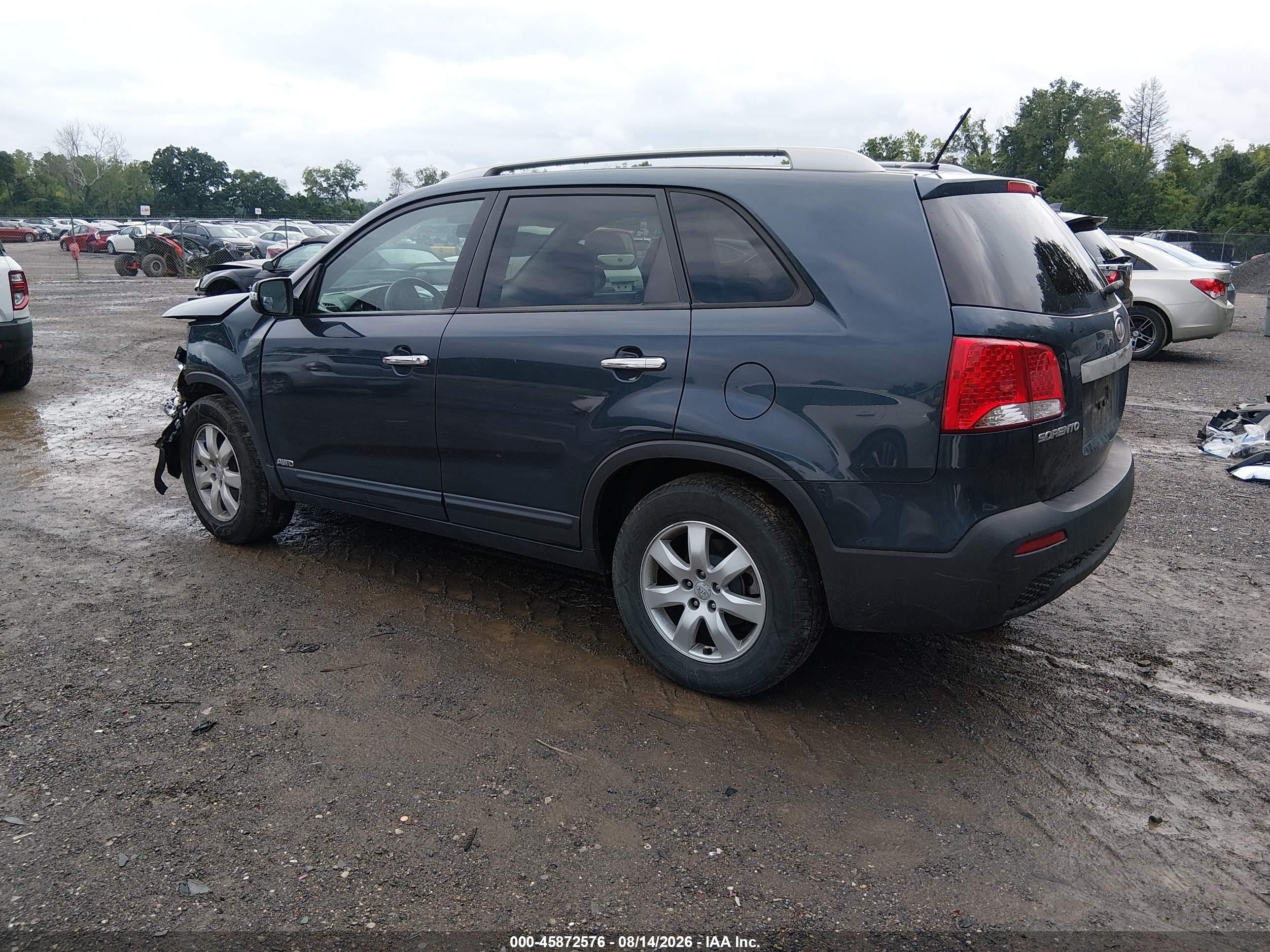 2012 Kia Sorento Lx V6 Blue vin: 5XYKTDA26CG191350