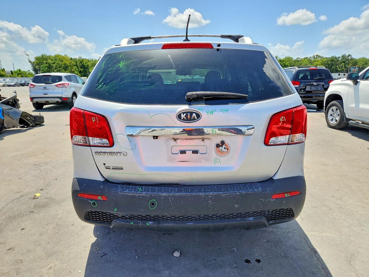 2012 Kia Sorento Lx Silver vin: 5XYKTDA26CG198587