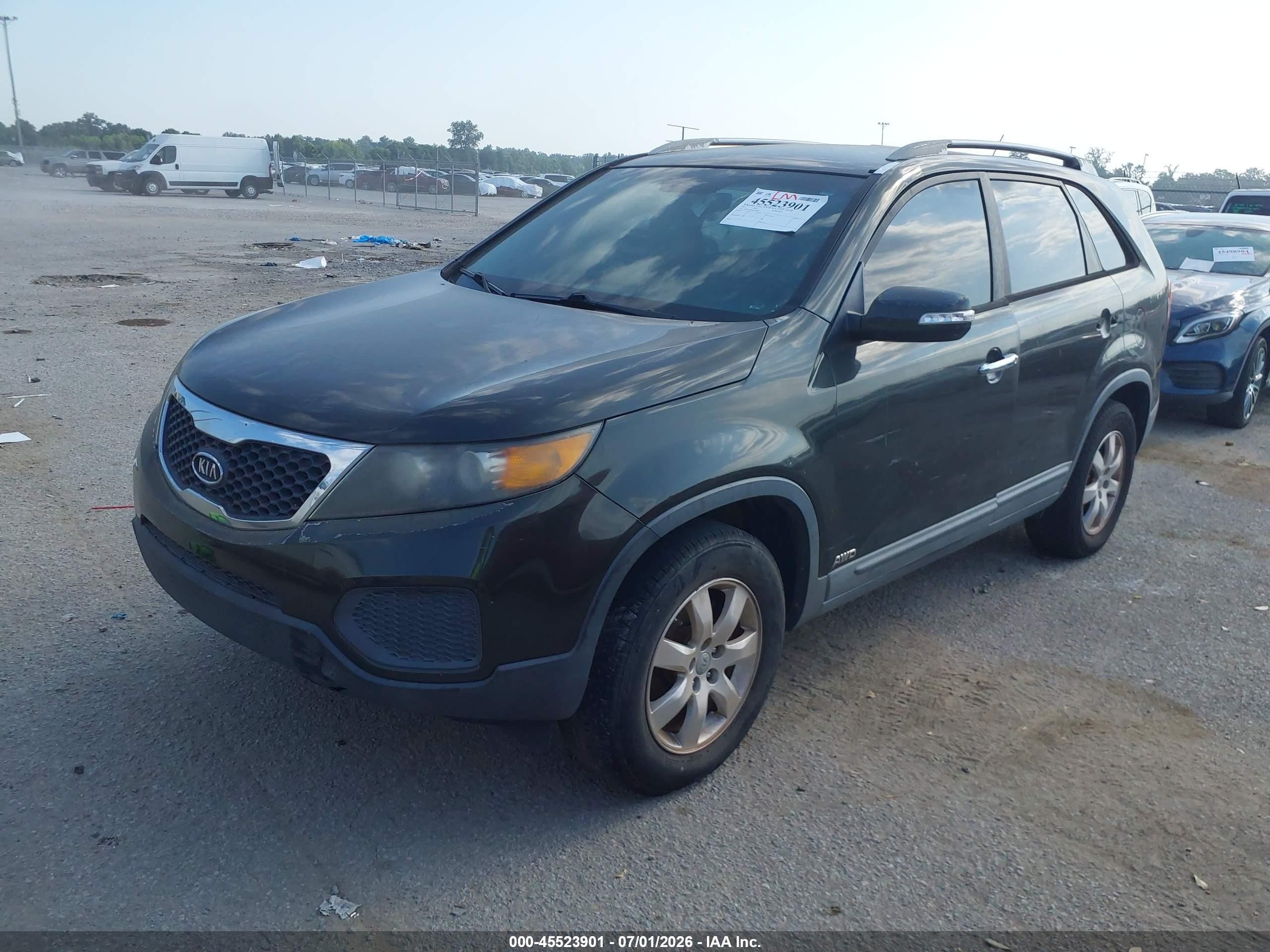 2012 Kia Sorento Lx V6 Gray vin: 5XYKTDA26CG224640
