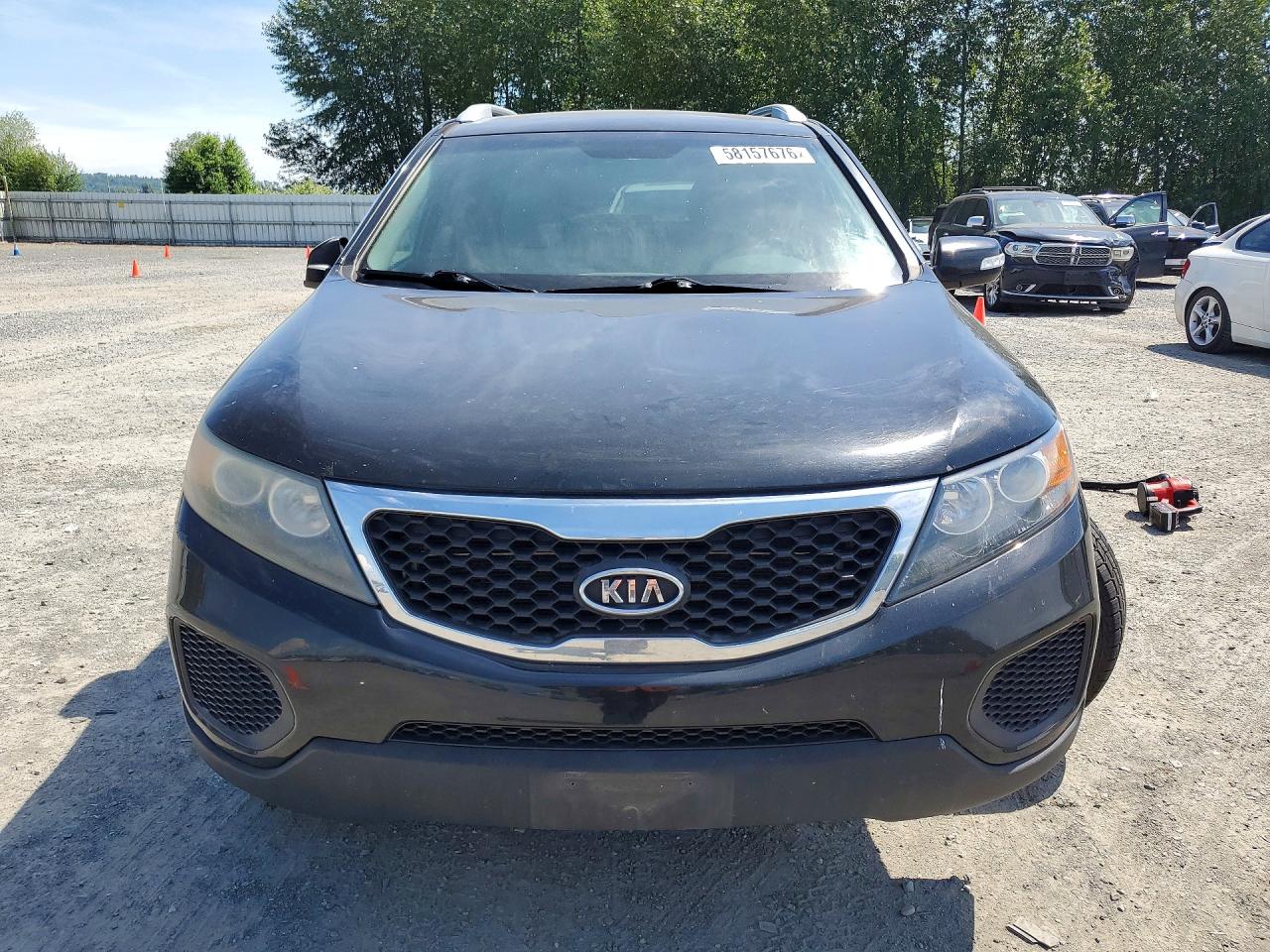 2012 Kia Sorento Lx Black vin: 5XYKTDA26CG227151