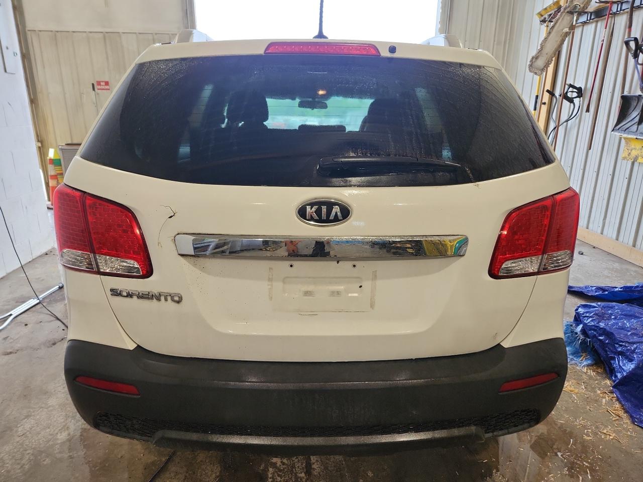 2013 Kia Sorento Lx White vin: 5XYKTDA26DG338963 Damage: Lift Gate, Previous Repair, Substd Peeling