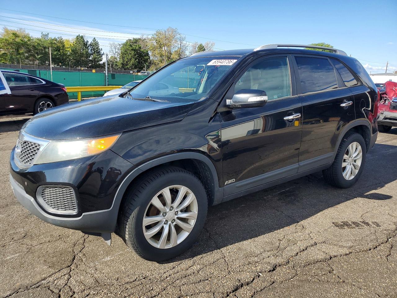 2011 Kia Sorento Lx Black vin: 5XYKTDA27BG049829