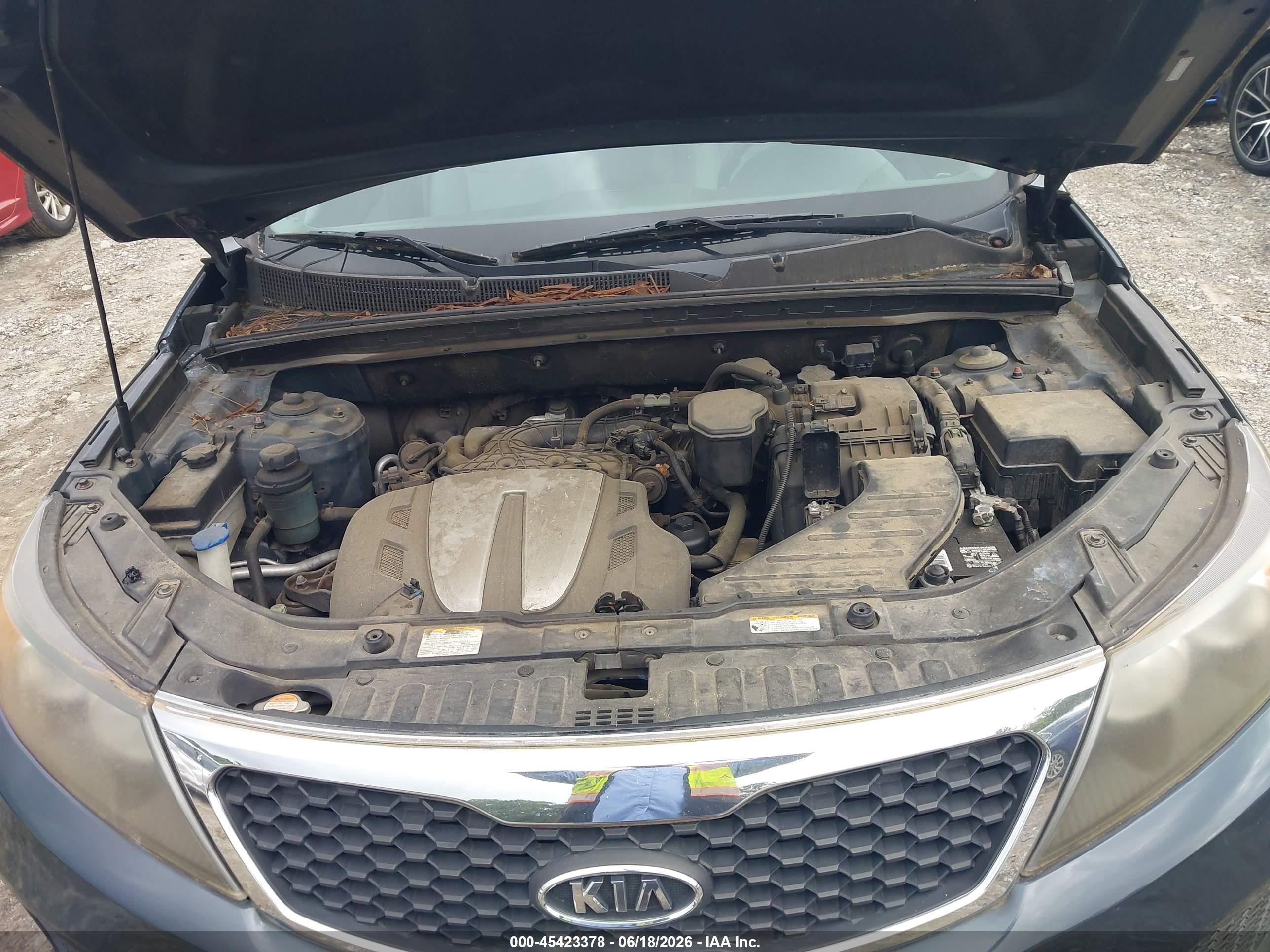 2011 Kia Sorento Lx V6 Blue vin: 5XYKTDA27BG067554