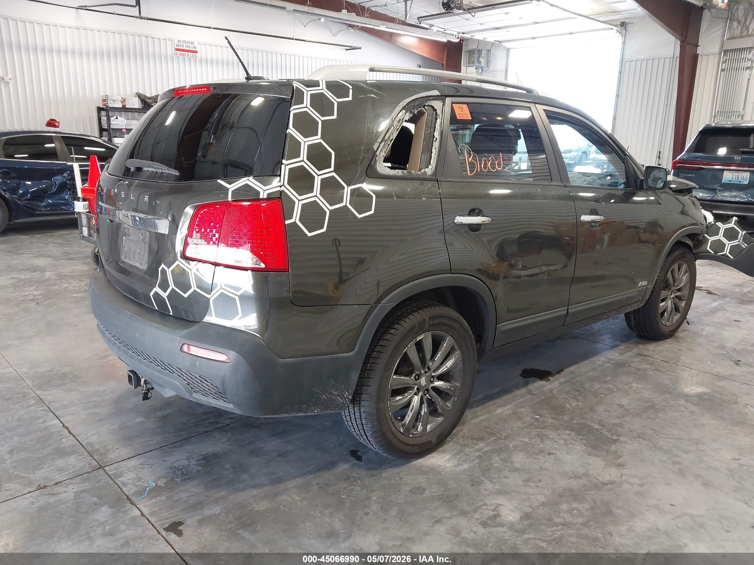 2011 Kia Sorento Lx V6 Green vin: 5XYKTDA27BG157125