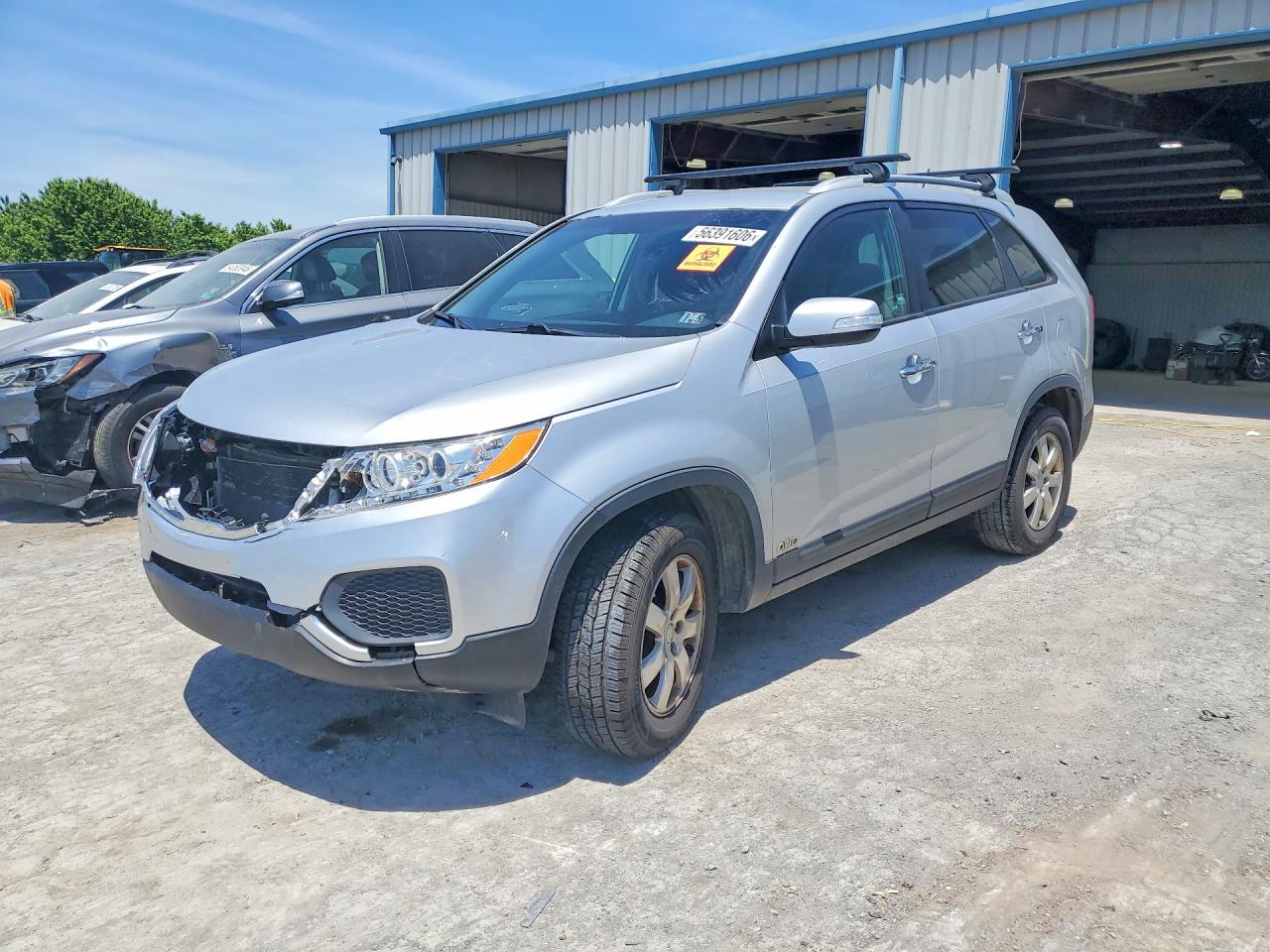 2012 Kia Sorento Lx Silver vin: 5XYKTDA27CG192457