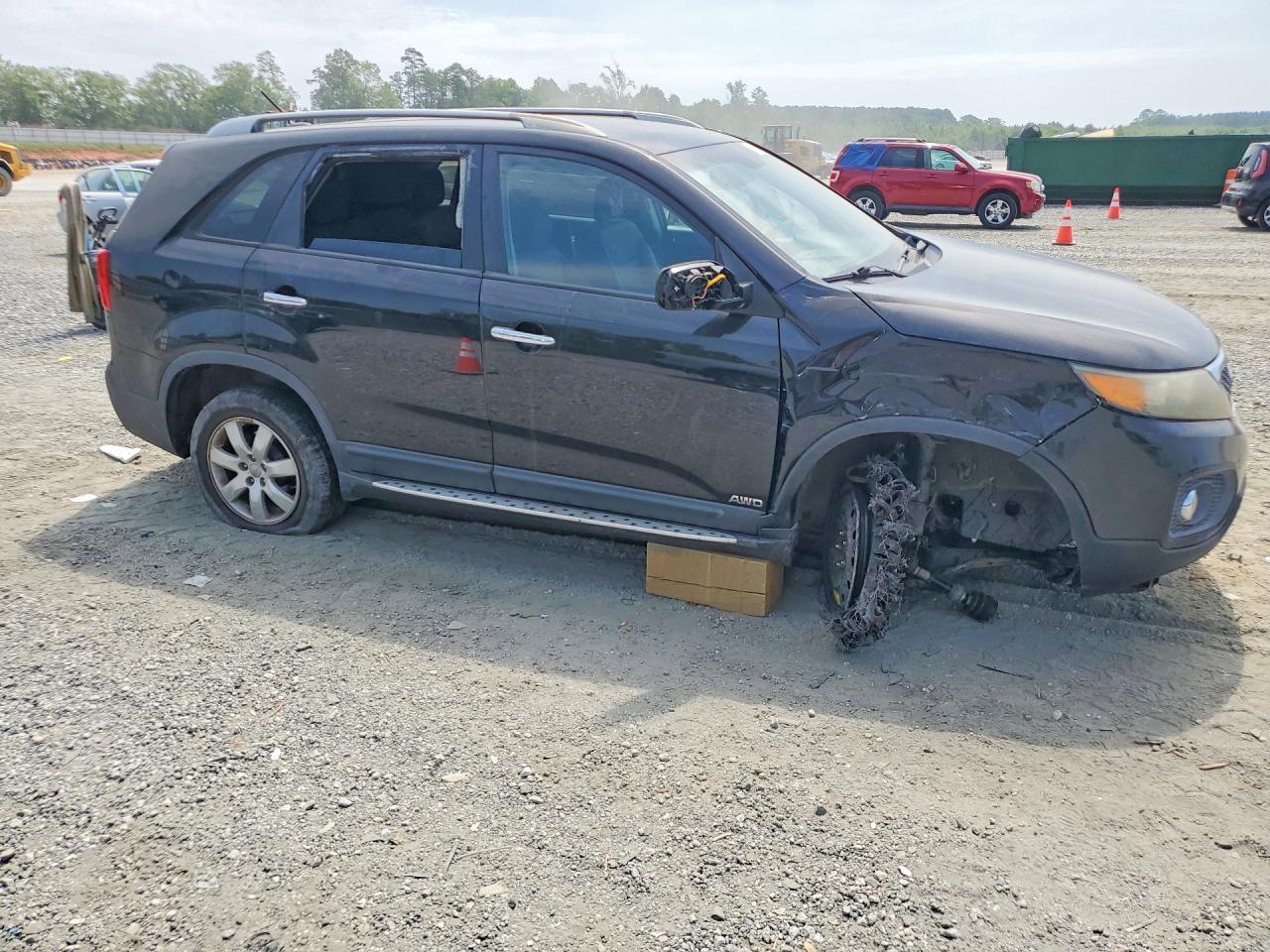 2012 Kia Sorento Lx Black vin: 5XYKTDA27CG269666